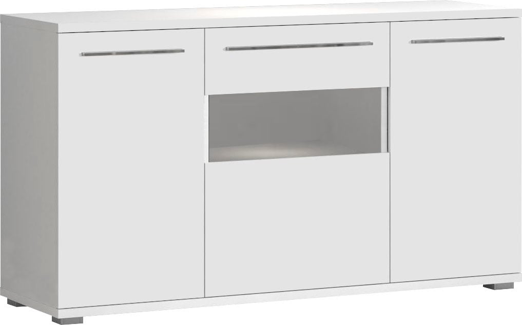 Places of Style Kommode »Piano«, (H/B/T): 84,6/150/45,2cm), Hochglanz UV lackiert, Soft-Close Funktion