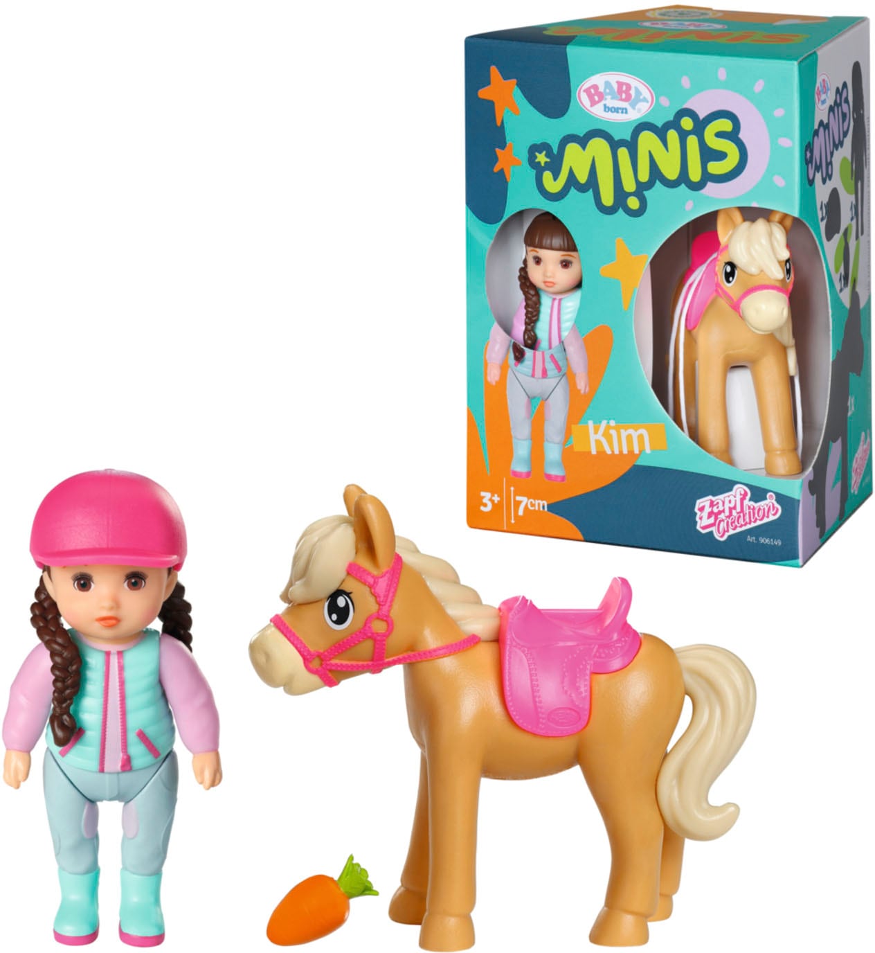 Minipuppe »Baby born® Minis Spielset Horse Fun«, inklusive Baby born® Mini Puppe