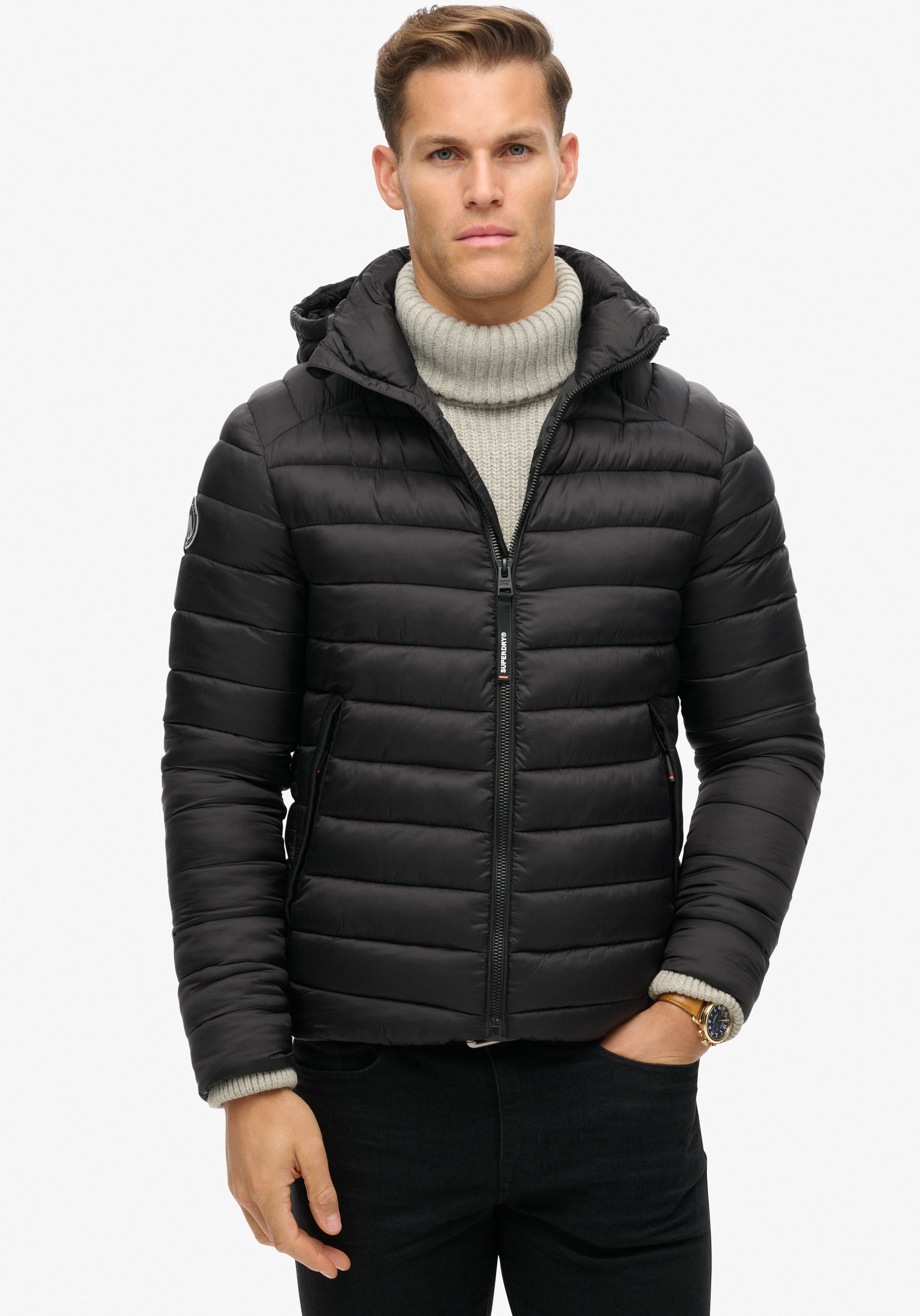 Superdry Steppjacke »HOODED FUJI SPORT PADDED JKT«, mit Kapuze