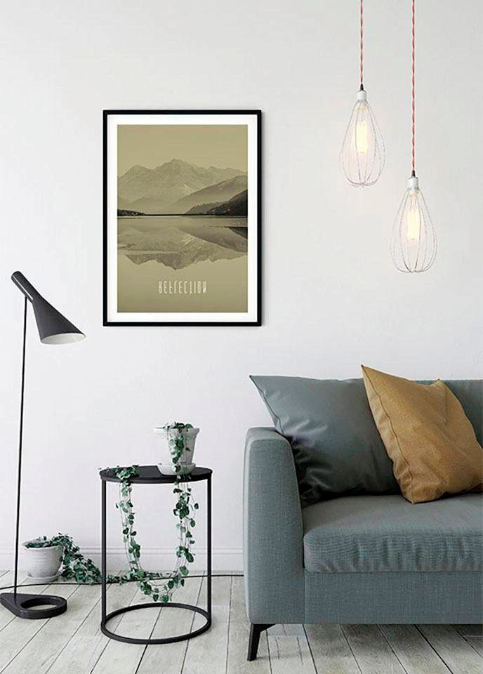 ❤ Komar Poster »Word Lake Reflection Sand«, Natur, Kinderzimmer,  Schlafzimmer, Wohnzimmer bestellen im Jelmoli-Online Shop
