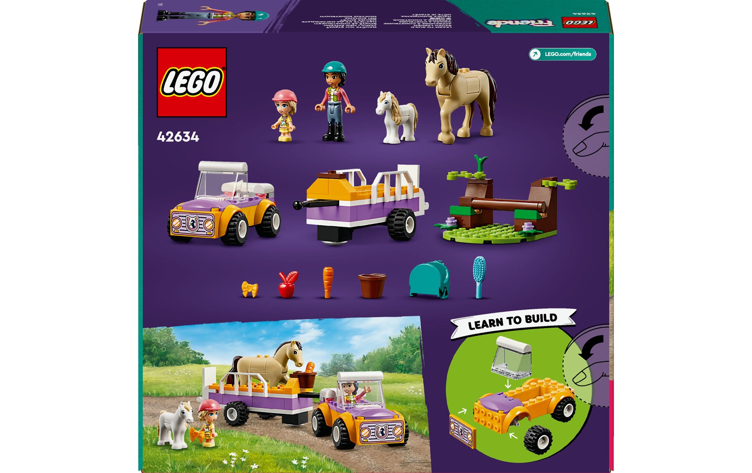 LEGO® Spielbausteine »Pferde- und Pony-Anhänger 42634«, (105 St.)