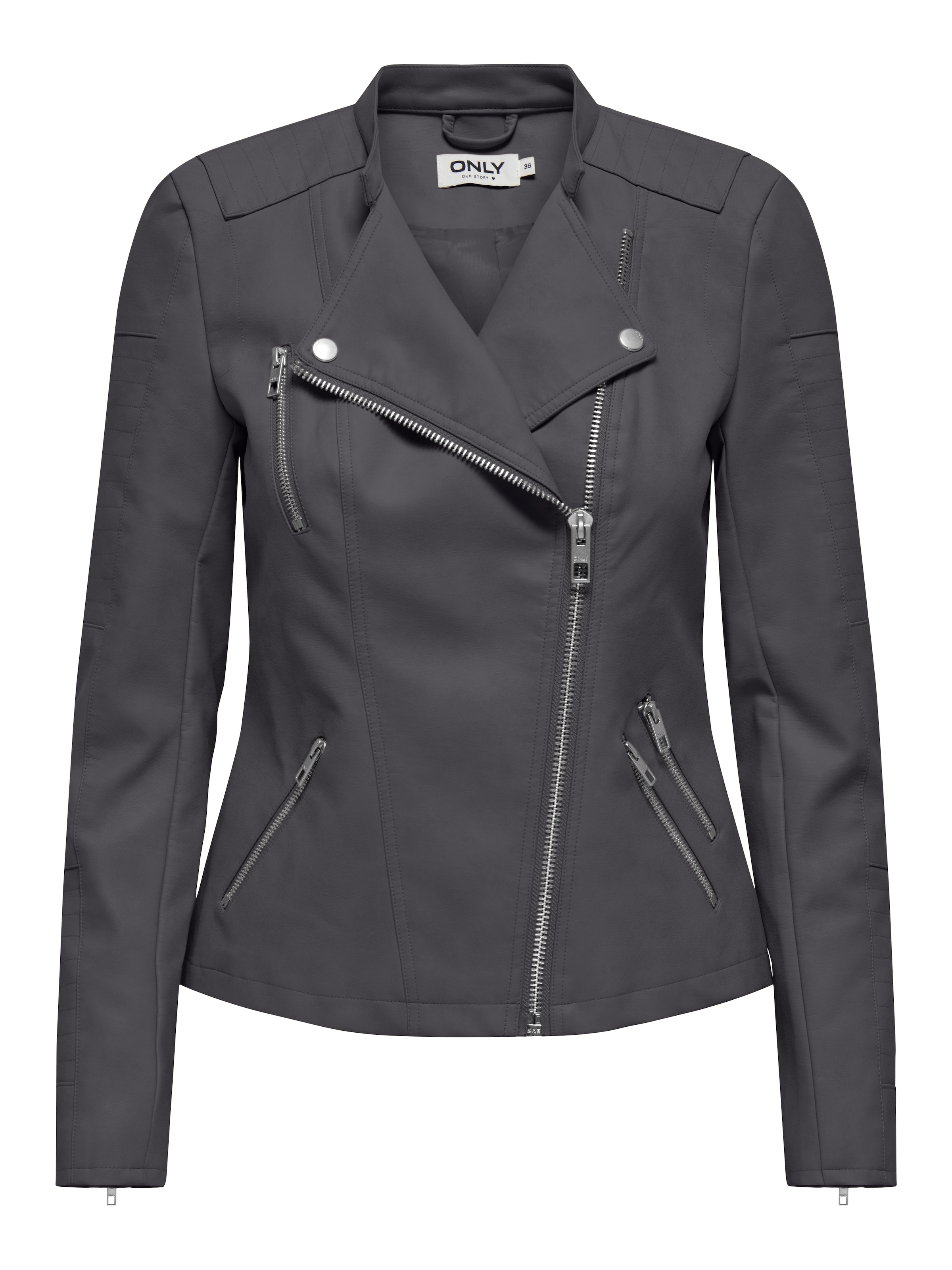 ONLY Lederimitatjacke »ONLAVA FAUX LEATHER BIKER OTW NOOS«, mit Biker-Details