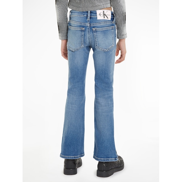 ✵ Calvin Klein Jeans Stretch-Jeans »FLARE MR SPLIT VISUAL MID BLUE« online  ordern | Jelmoli-Versand