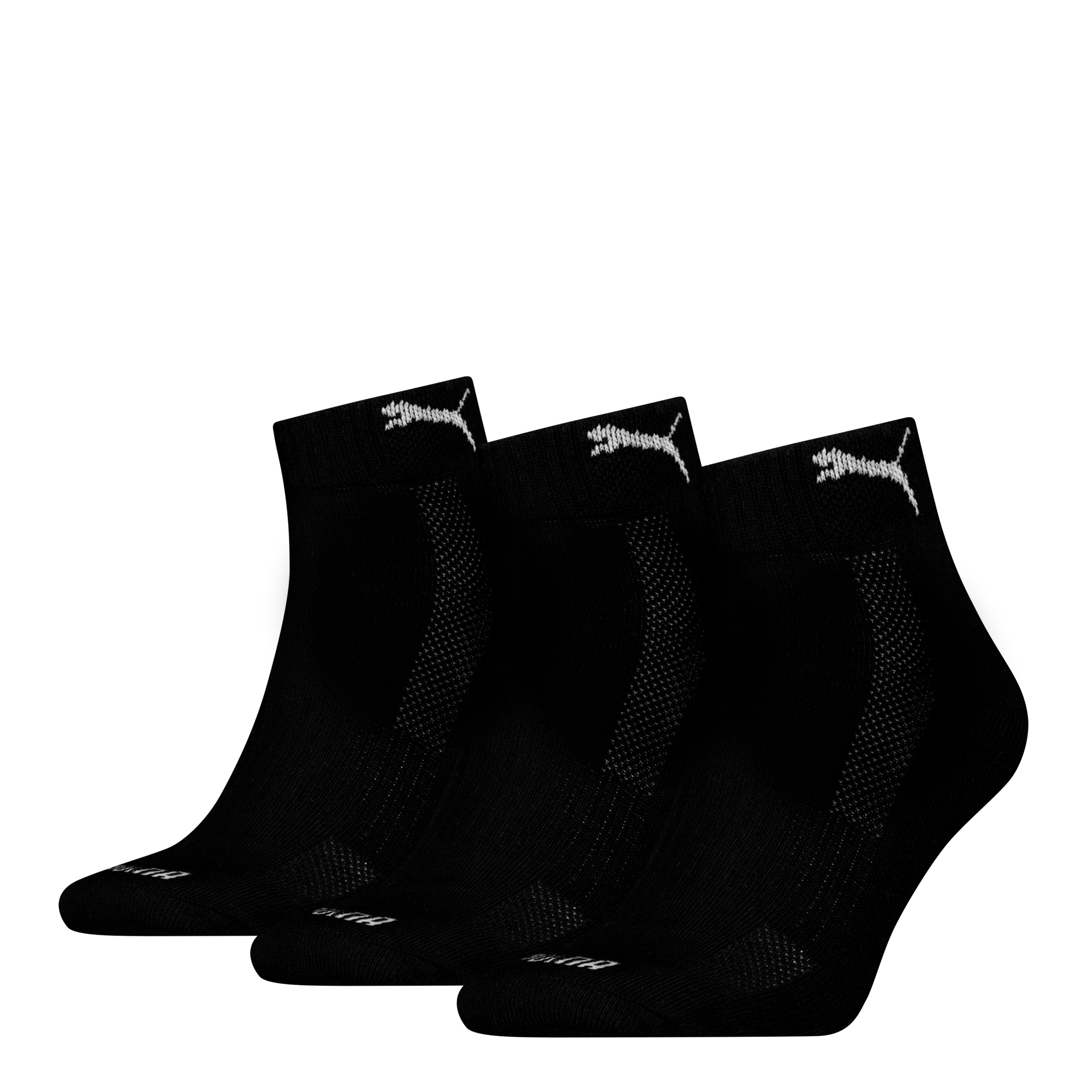 PUMA Kurzsocken »PUMA UNISEX CUSHIONED QUARTER 3P« 3 Stk. tlg. mit eingestricktem Logo im Bund