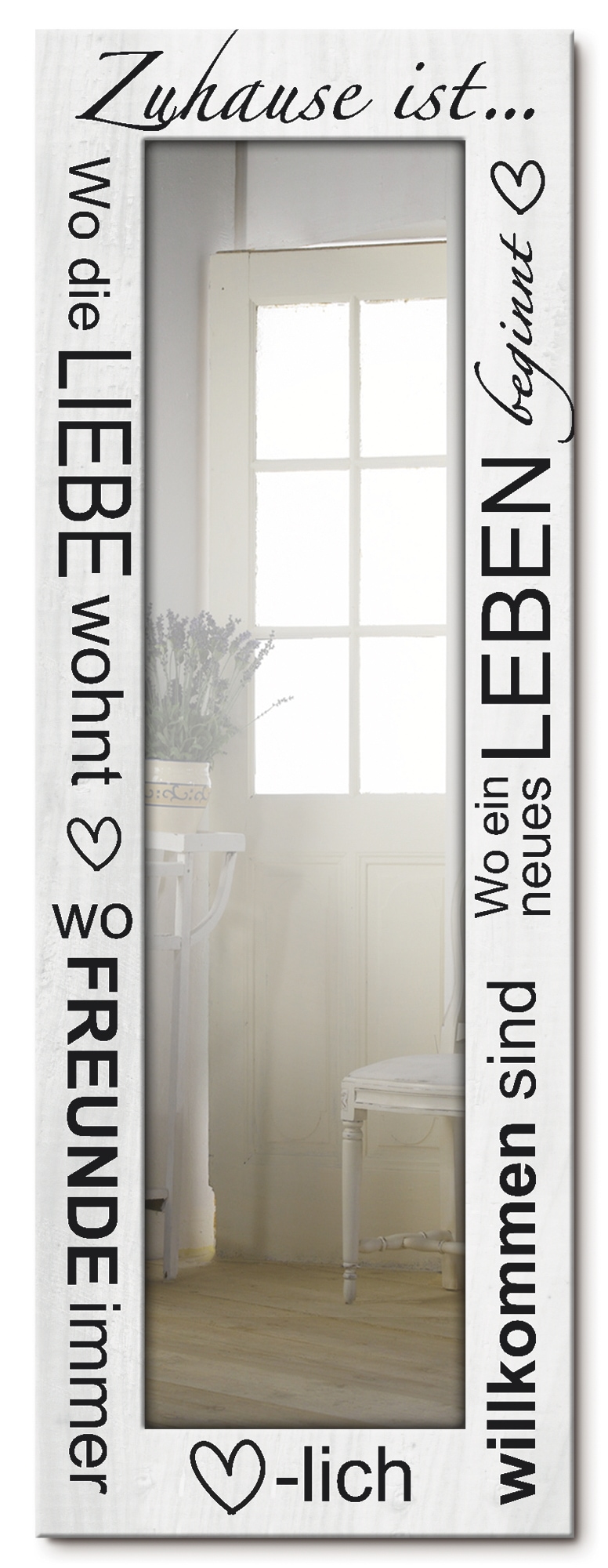 Artland Dekospiegel »Wo | Modern, wohnt«, die bestellen Jelmoli-Versand Liebe Wandspiegel, online Ganzkörperspiegel