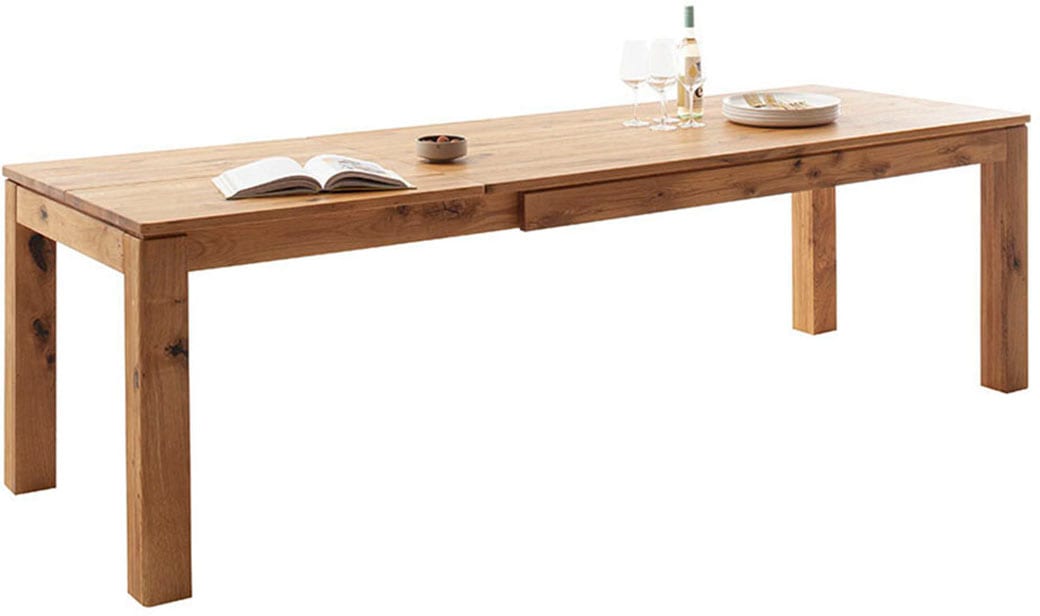 MCA furniture Esstisch »ETNA 4-Fuss Tisch«, (Einzelstück), Massivholz,durchgehende Lamelle,Stollenfuss 10x10cm,Tischplatte 2,5cm
