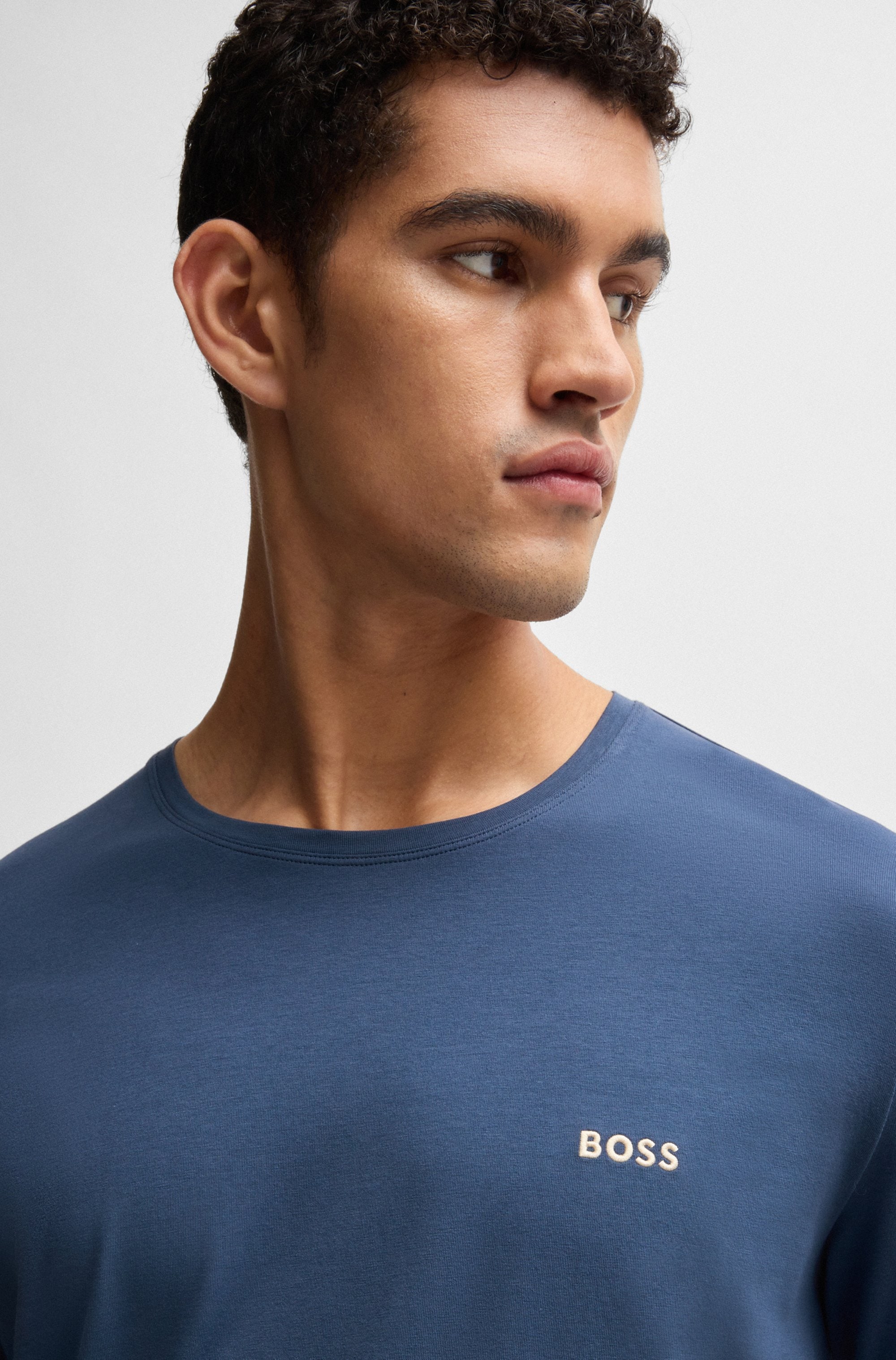 BOSS Langarmshirt »Mix&Match LS«, mit Logoschriftzug
