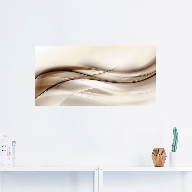 Artland Wandbild »Braune abstrakte Welle«, Muster, (1 St.), als Alubild,  Leinwandbild, Wandaufkleber oder Poster in versch. Grössen online kaufen |  Jelmoli-Versand