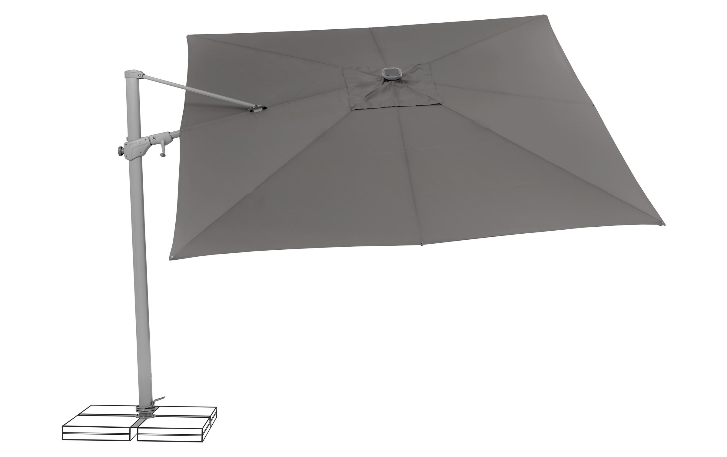 Sonnenschirm »Suncomfort by Glatz Varioflex Solar LED, 300 x 300 cm«