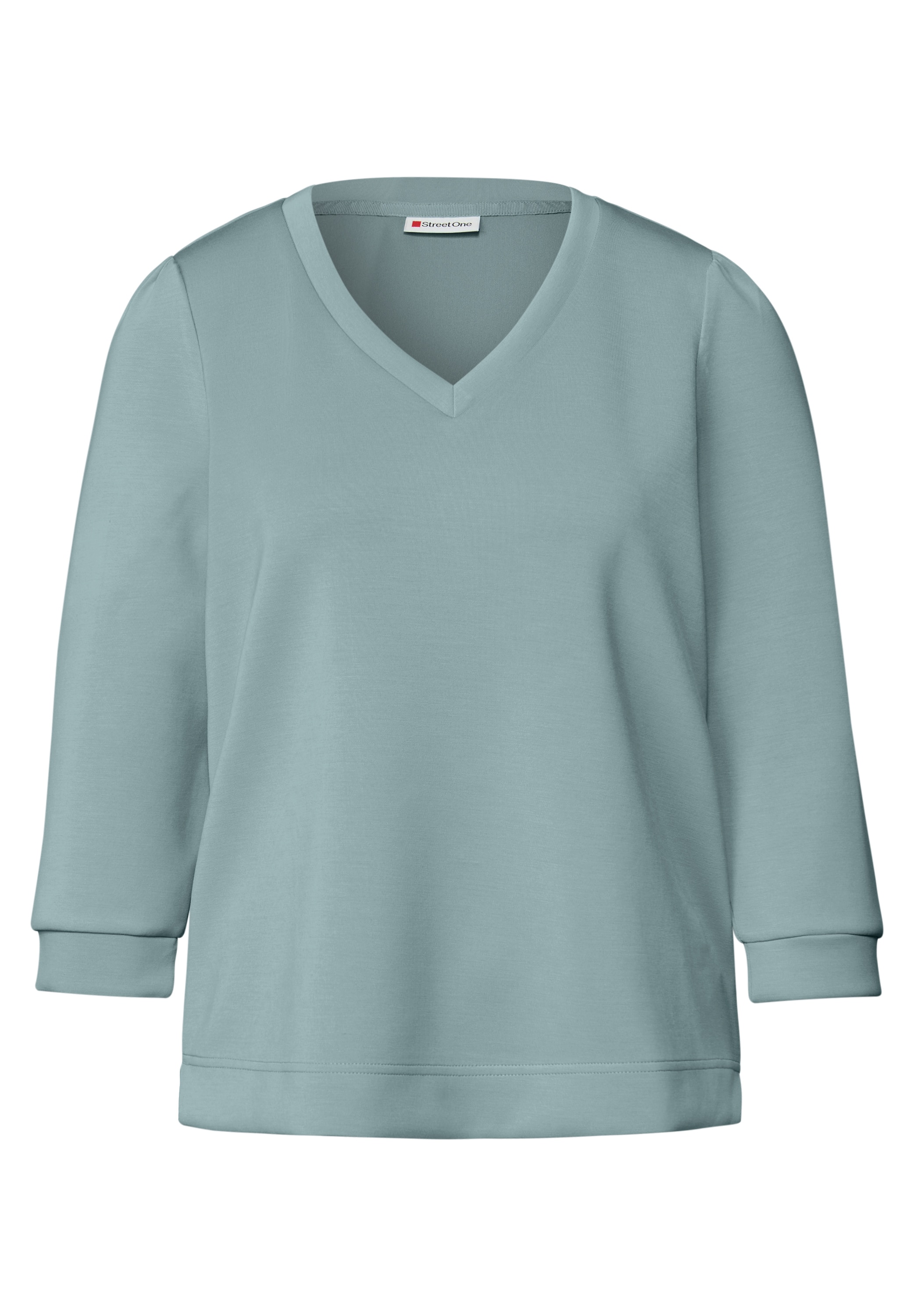 STREET ONE V-Shirt, mit Raffung an der Schulter