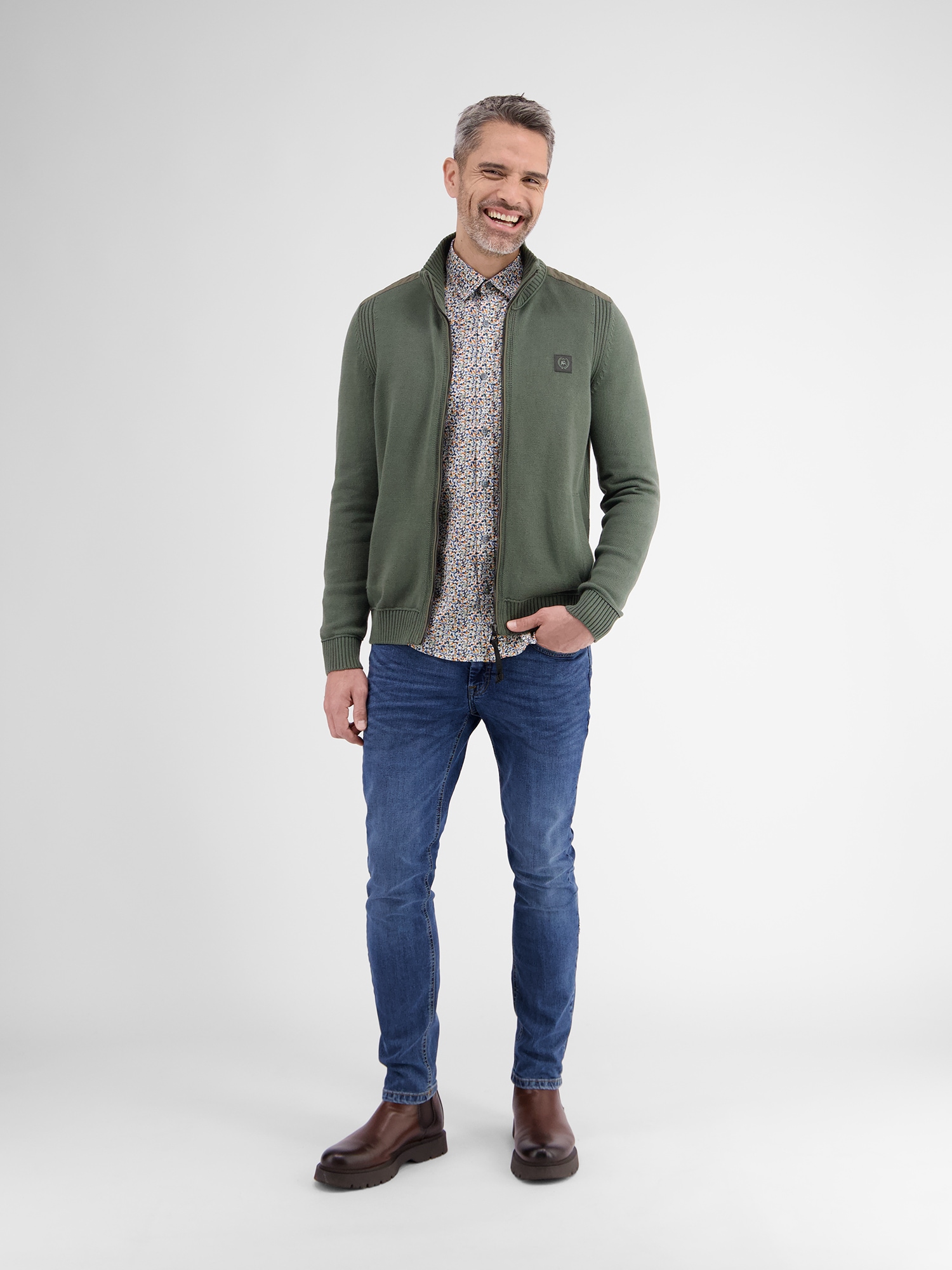 LERROS Strickjacke »LERROS Strickjacke unifarben«