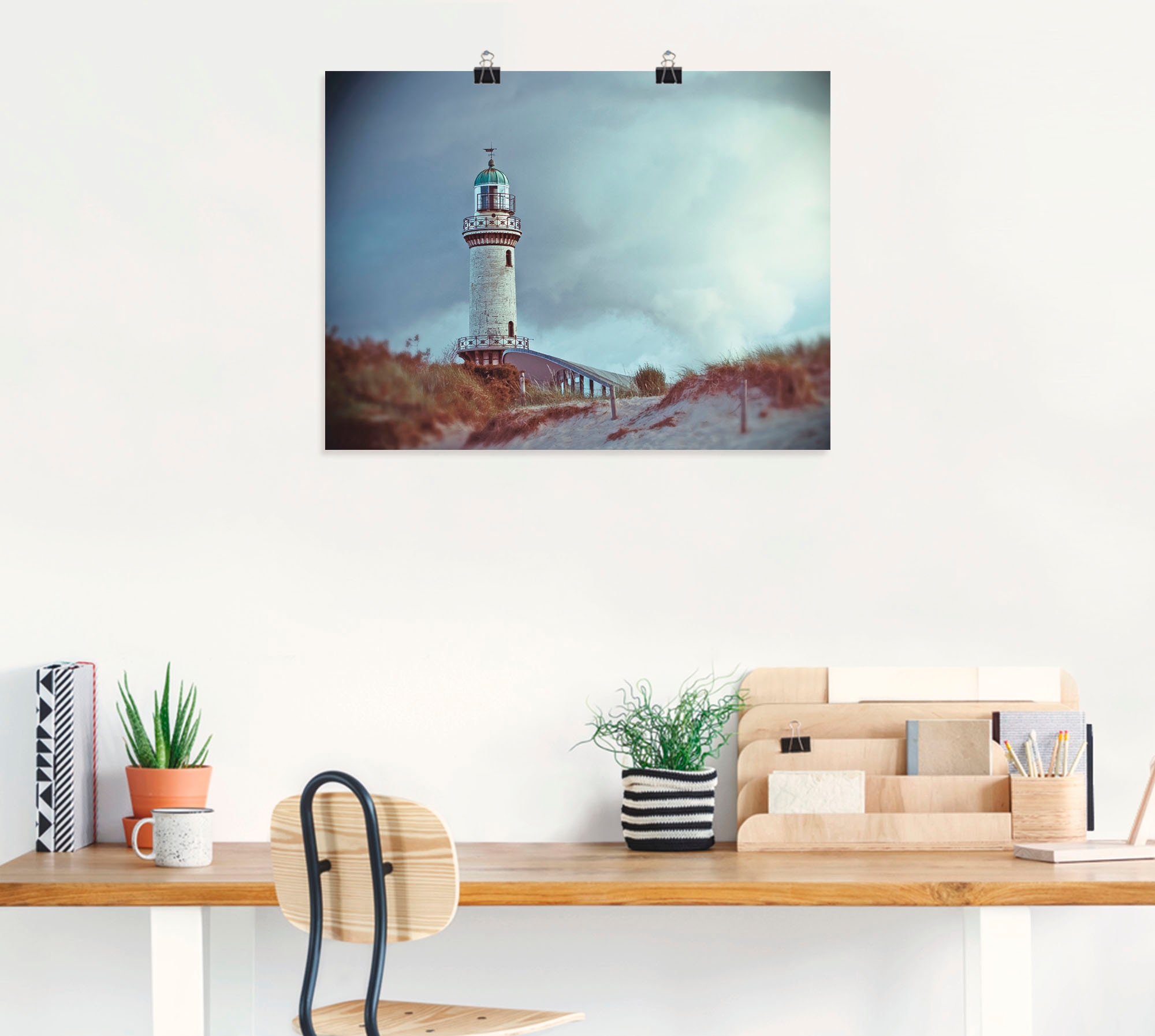 Artland Wandbild »Der Warnemünder Leuchtturm«, Gebäude, (1 St.), als Leinwandbild, Poster in verschied. Grössen