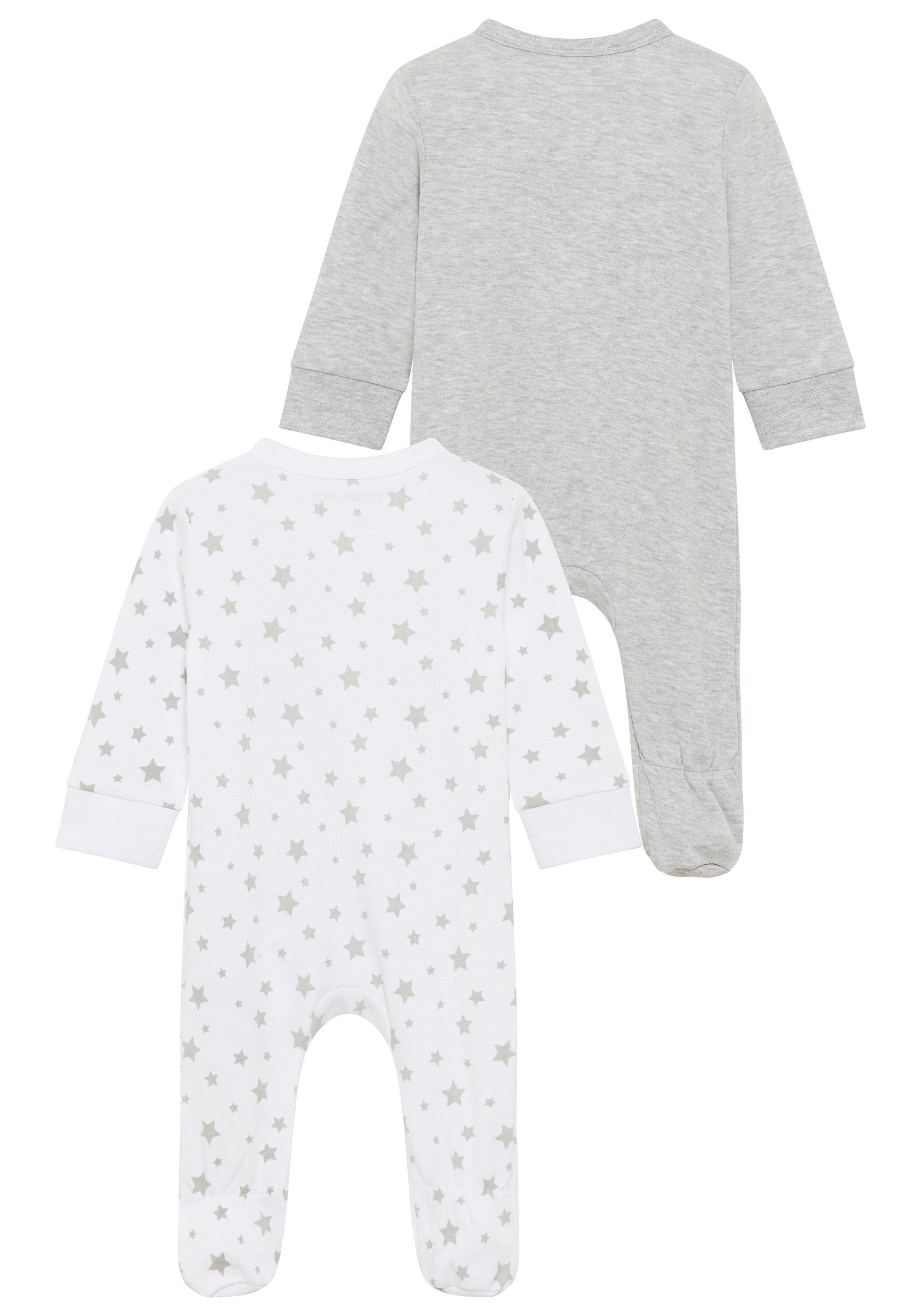 KIDSWORLD Schlafoverall »2er Schlafoveralls: I love Mummy / I love Daddy«, (Packung, 2 tlg.), aus Bio-Baumwolle, Baby-Overalls