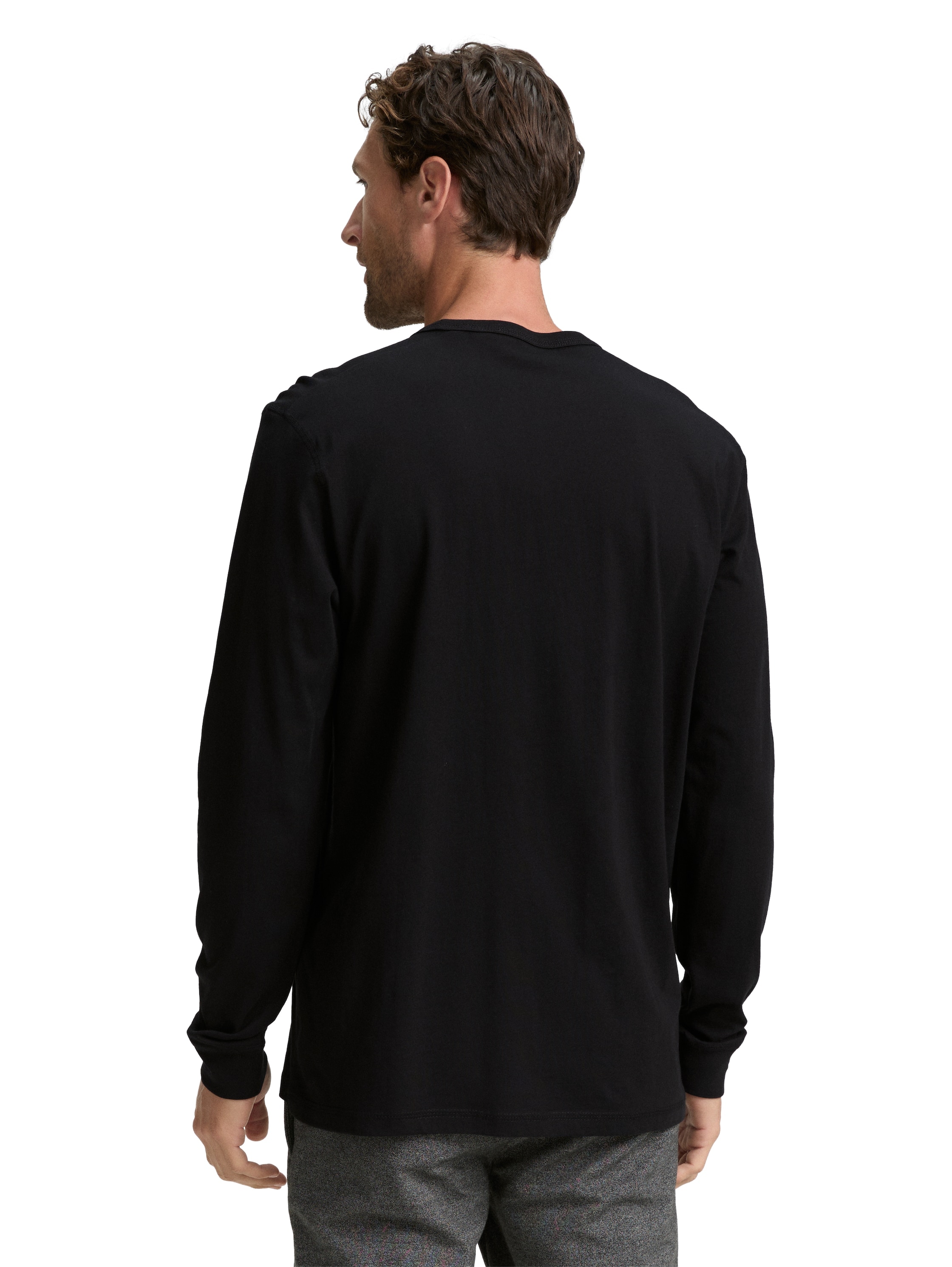 TOM TAILOR Langarmshirt, mit Logo Stickerei