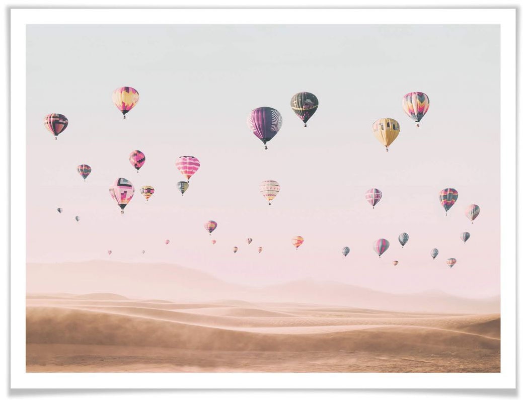 Wall-Art Poster »Ballon Heissluftballons Wüste«, shoppen Poster, Wandposter (1 Heissluftballon, | St.), Wandbild, Bild, Jelmoli-Versand online