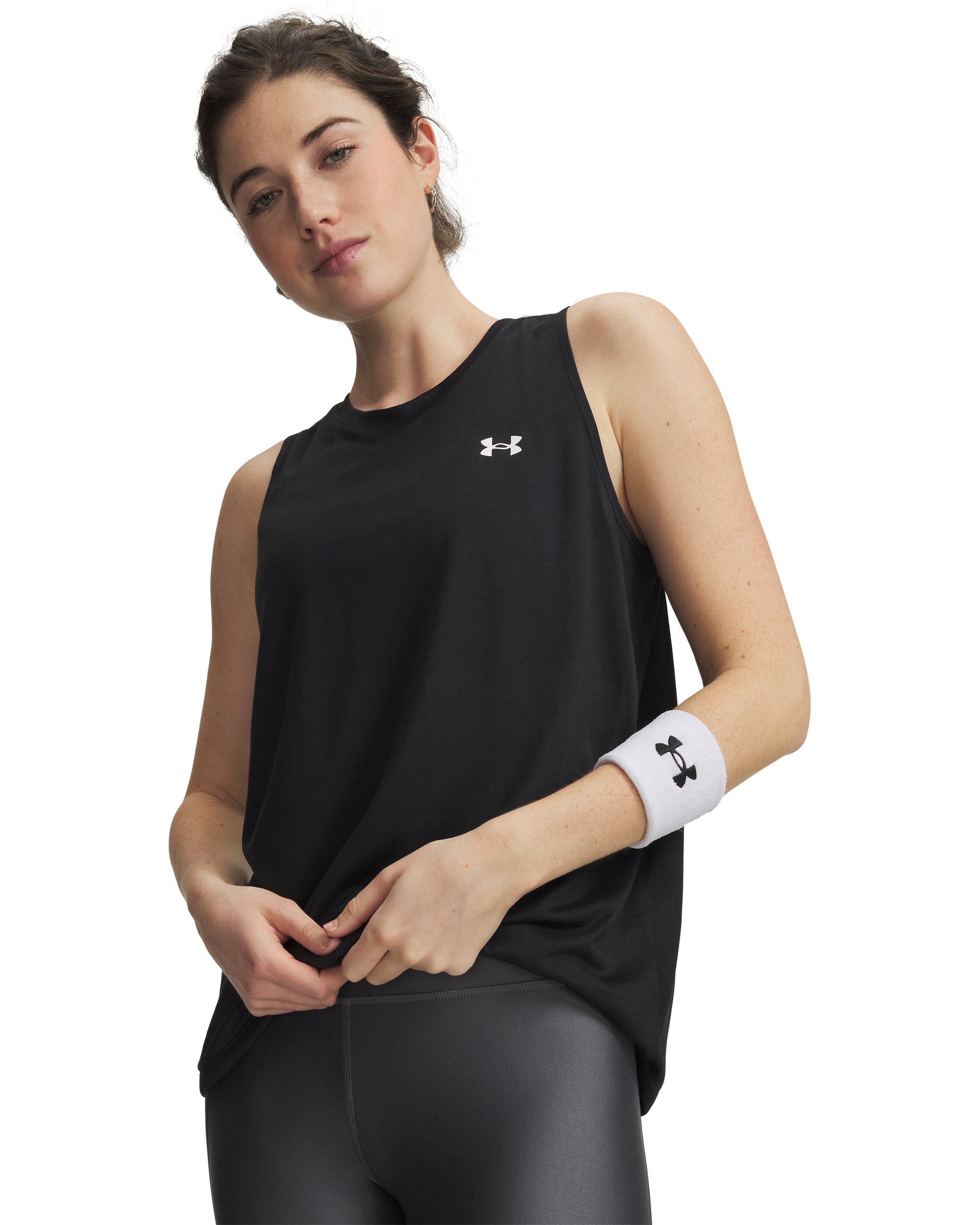 Under Armour Tanktop "TECH TANK SOLID" aus Polyester, ärmelloser Schnitt