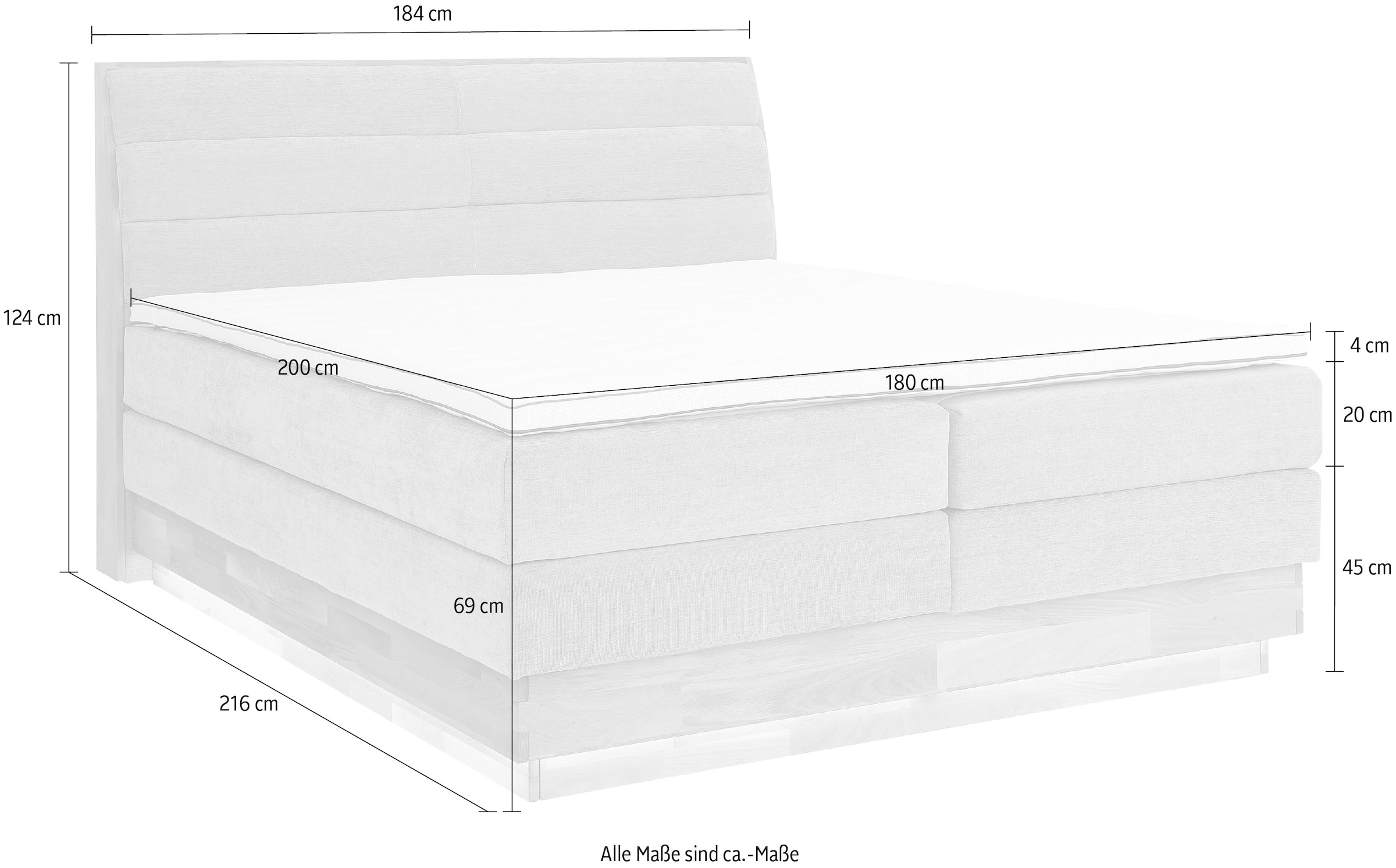 GOODproduct Boxspringbett, LED-Beleuchtung, mit zertifizierten, recycelten Bezugsstoffen