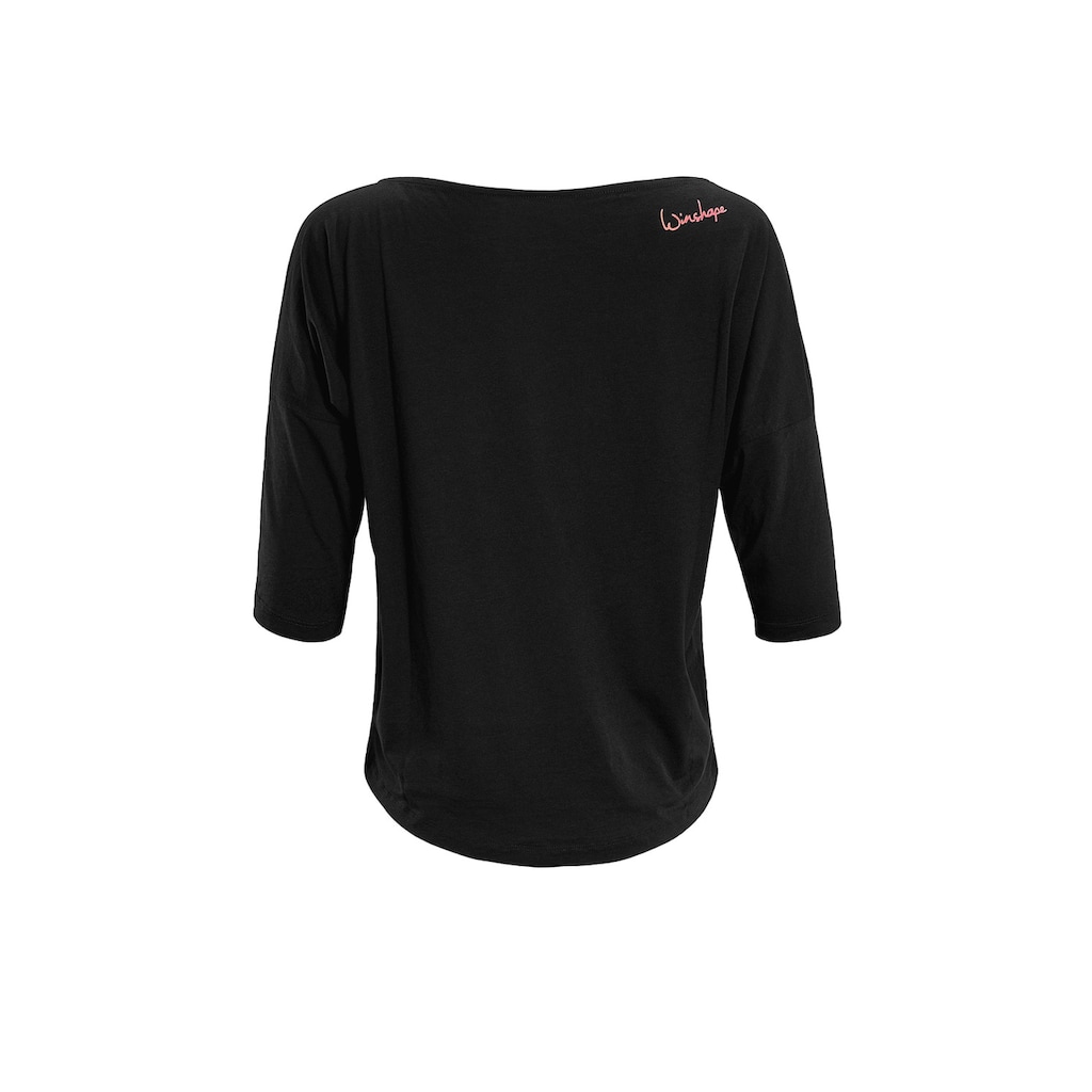 Winshape 3/4-Arm-Shirt »MCS001 ultra leicht«, mit Neon coralfarbenem Glitzer-Aufdruck