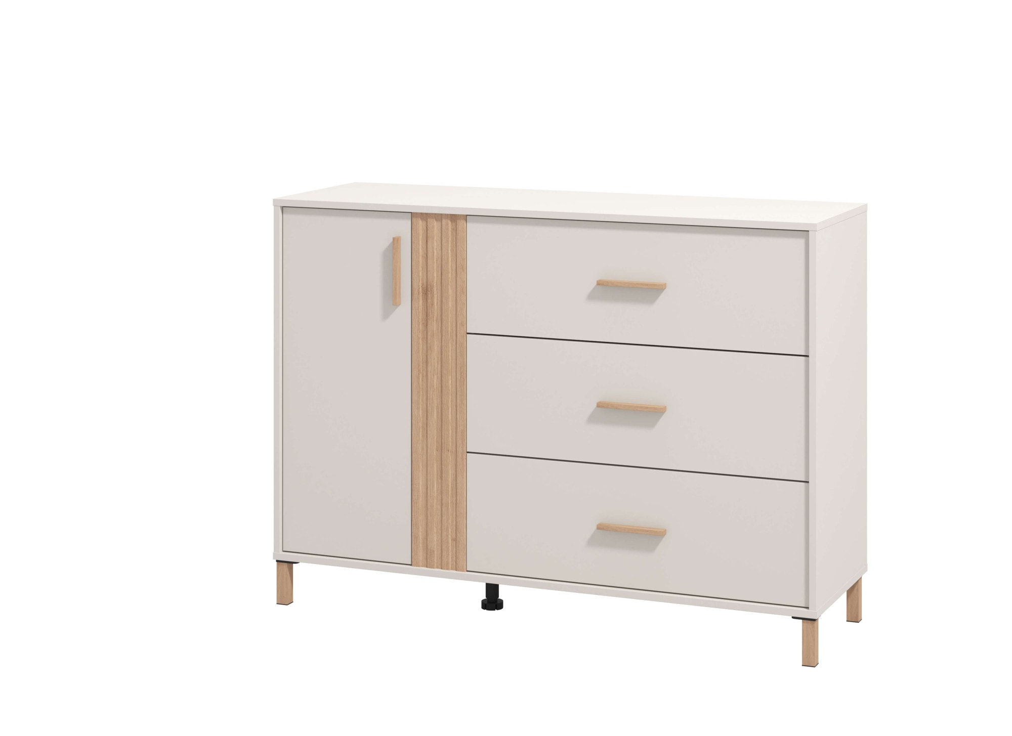 Home affaire Kommode »Belfort Schubladenkommode Sideboard 3 Schubladen und 1 Tür«, 125x40x90, FSC®-zertifizierter Holzwerkstoff, Trendfarbe cashmere