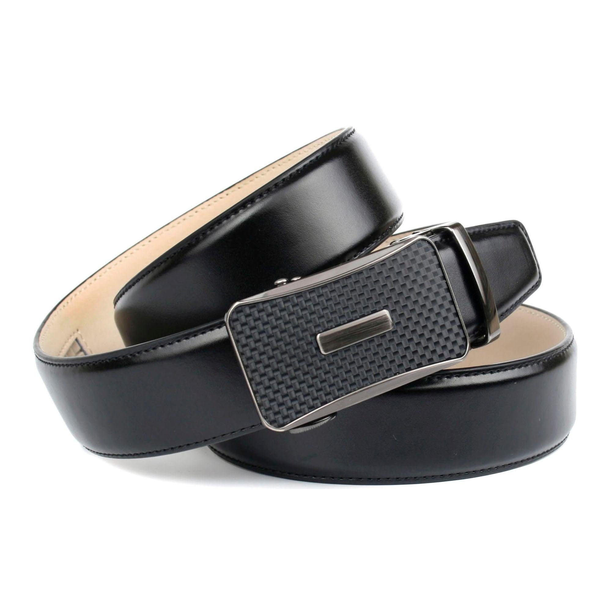 Anthoni Crown Ledergürtel Glatter Gürtel mit Schliesse im Flecht-Design