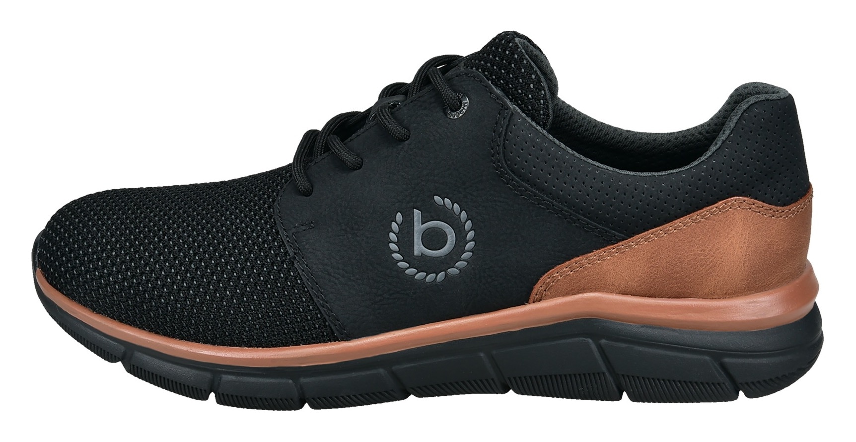 bugatti Sneaker, Freizeitschuh, Schnürschuh, Halbschuh mit seitlichem Logo-Icon