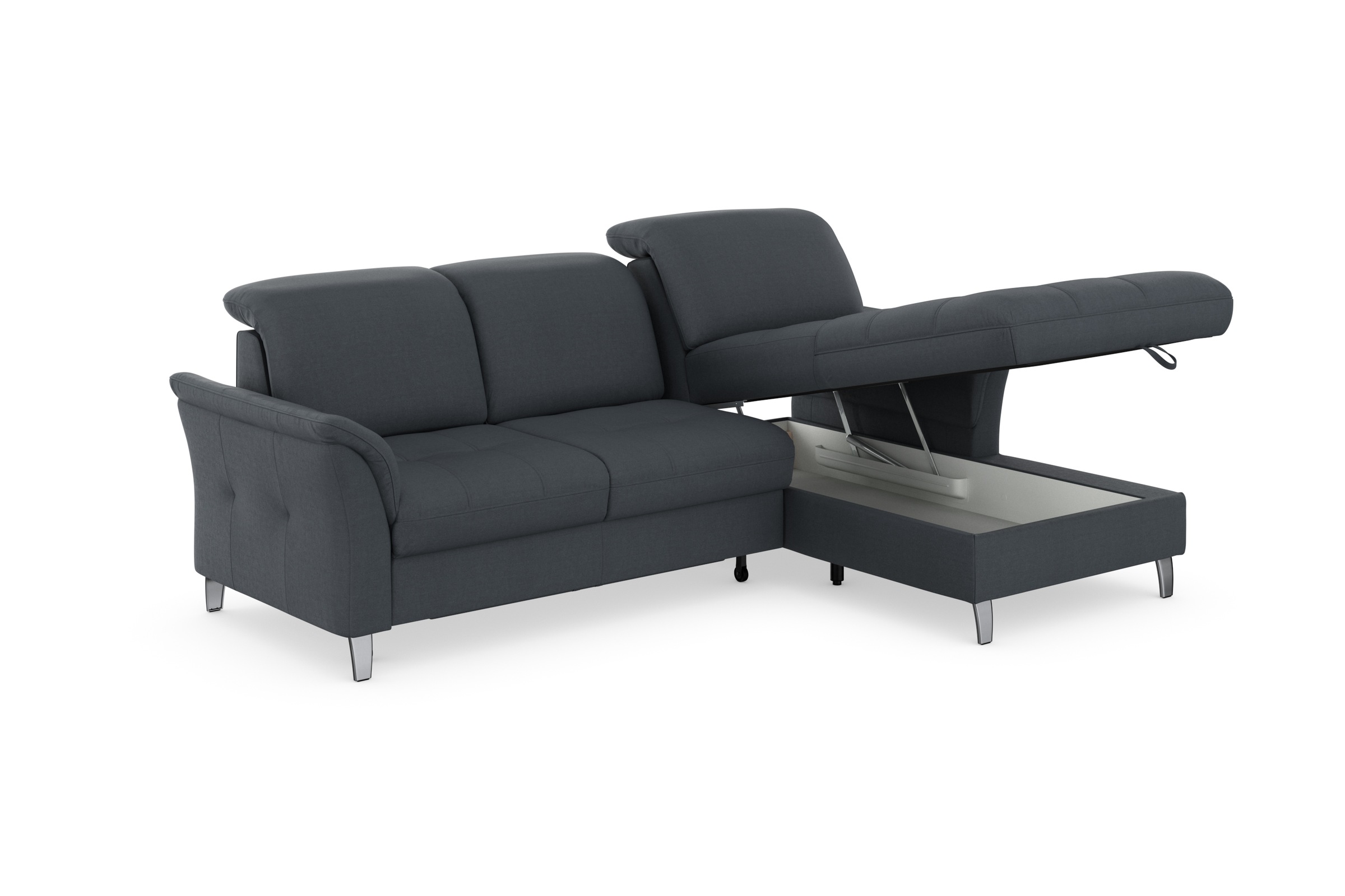sit&more Ecksofa »Maggiore L-Form«, wahlweise mit Kopfteilverstellung, Bettfunktion und Bettkasten