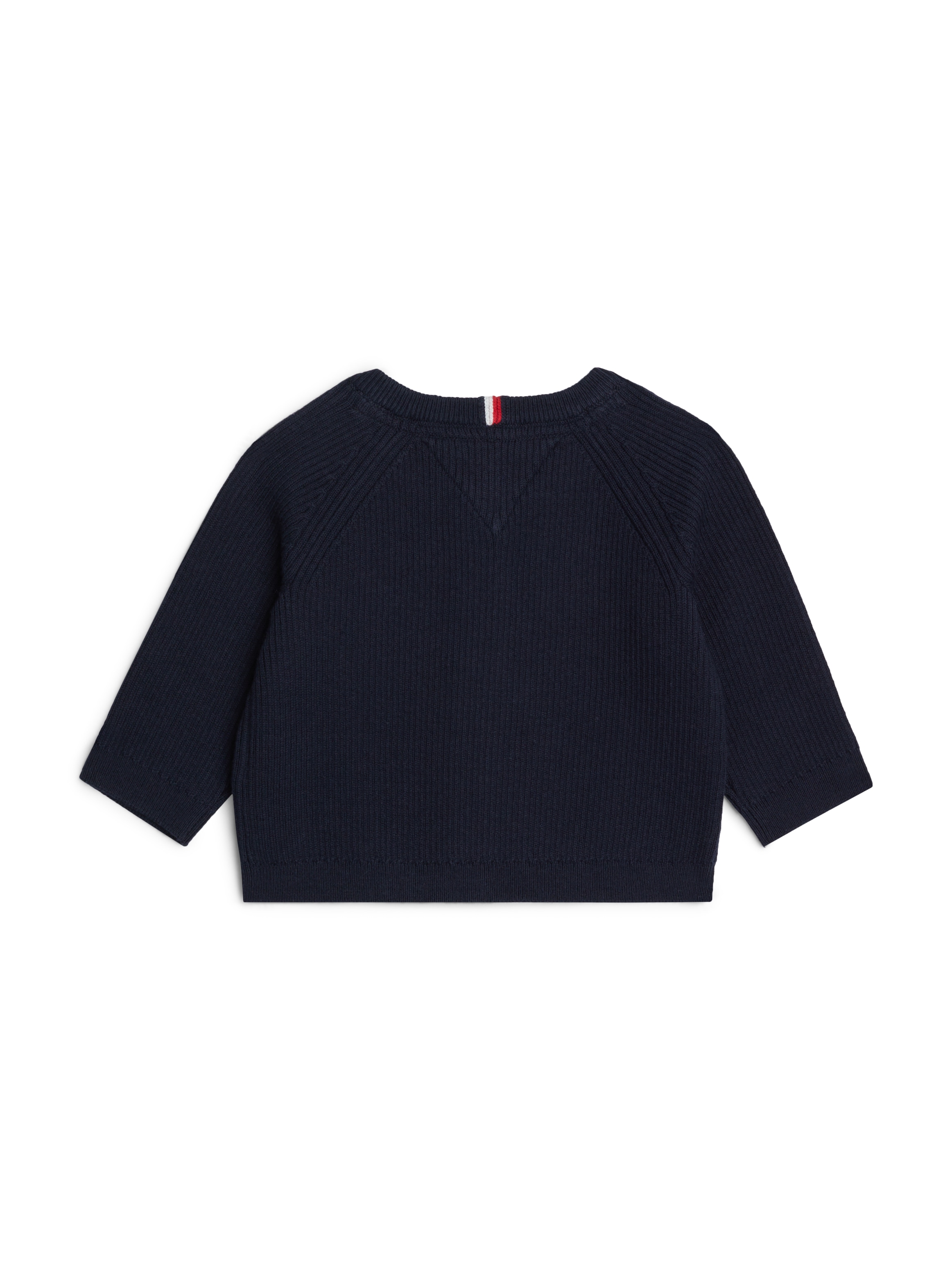 Tommy Hilfiger Strickjacke »ESSENTIAL REGULAR CARDIGAN LS«, Baby bis 2 Jahre mit Logostickerei