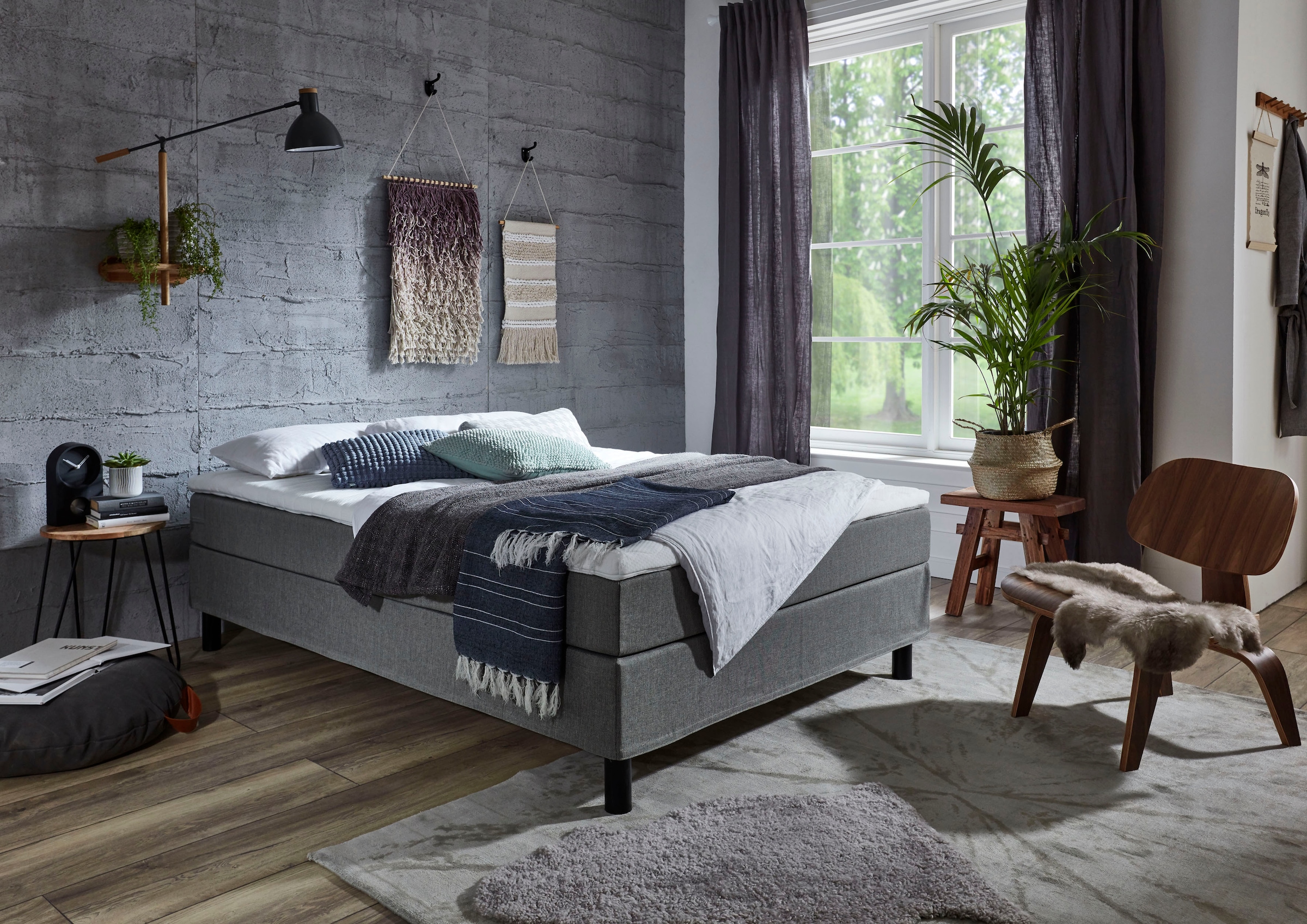 ATLANTIC home collection Boxbett "Happy" ohne Kopfteil, mit Topper, wahlweise mit oder ohne Bettwaren