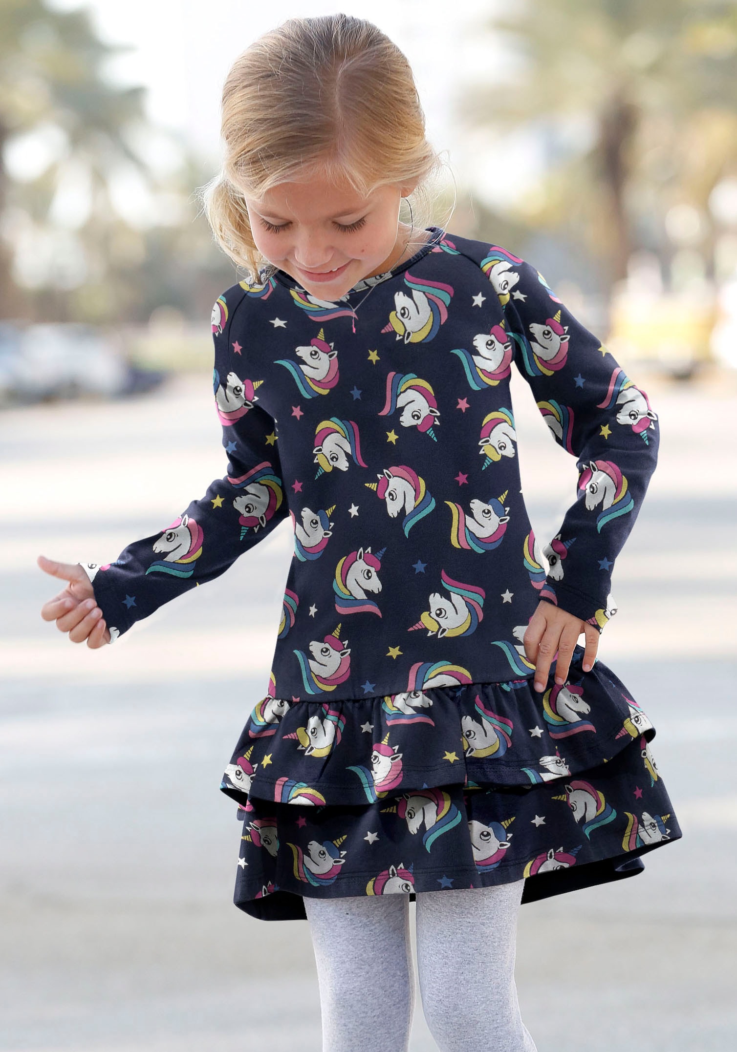 Jerseykleid mit Raglanärmeln | Mädchen«, KIDSWORLD »für kleine günstig kaufen Jelmoli-Versand