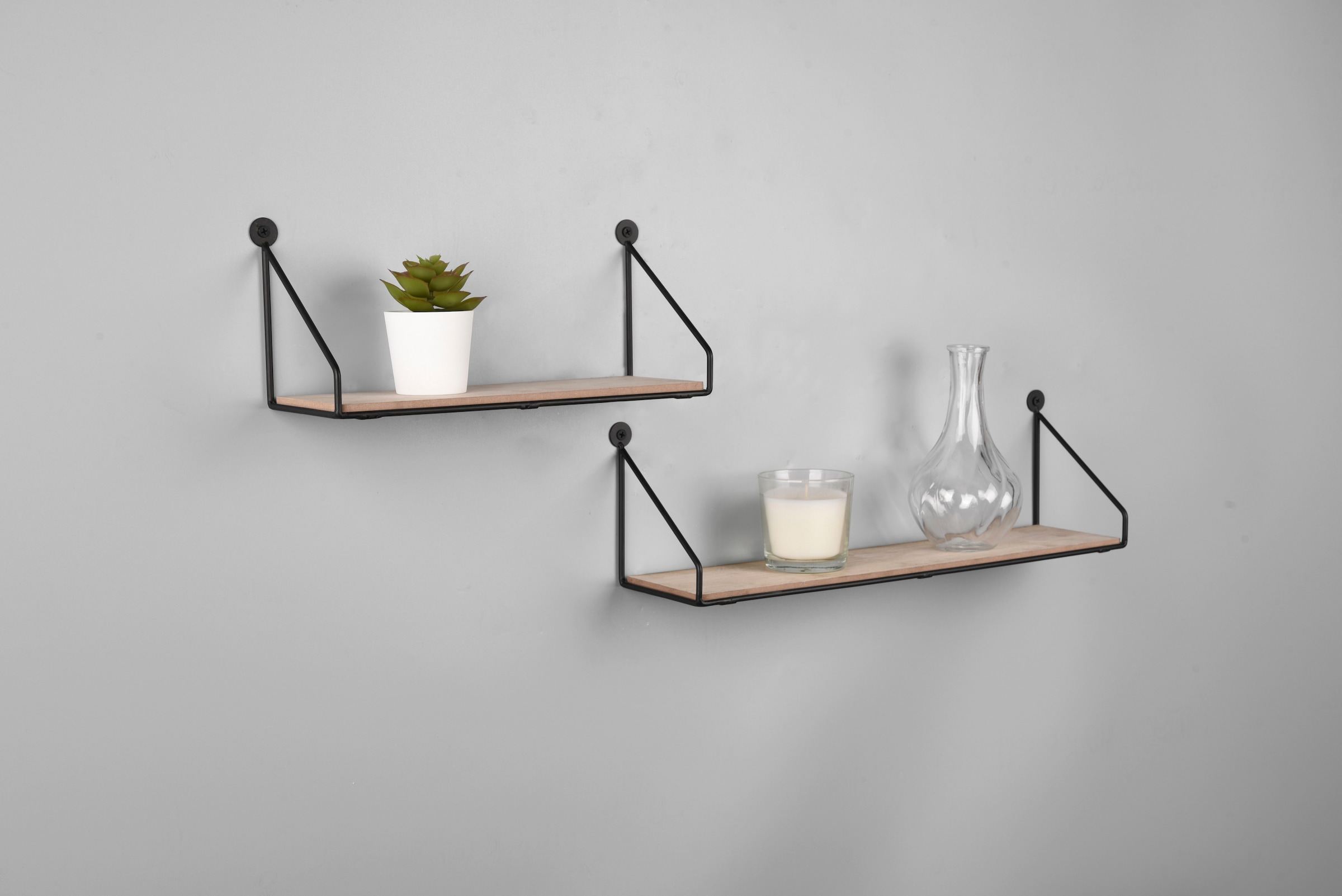 MIRRORS AND MORE Ablageregal »DANA«, (Set, 2 St.), Wandregalset