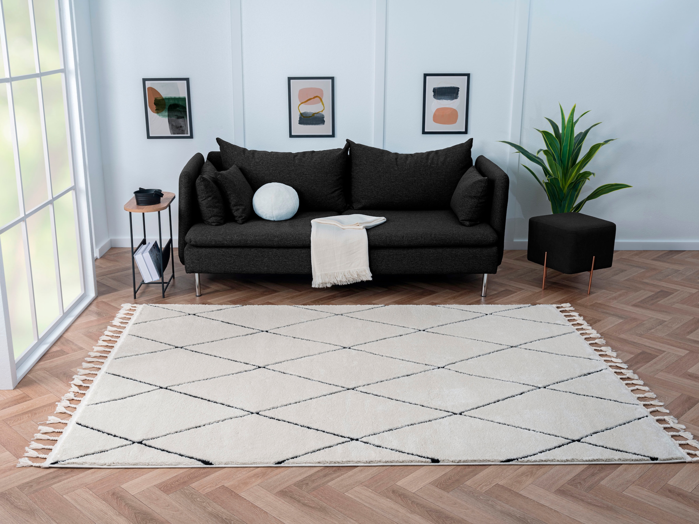 Myflair Möbel & Accessoires Hochflor-Teppich »Moroccan Diamont«,  rechteckig, modern, marokkanisches Design, Rauten Muster, weich durch  Hochflor online kaufen | Jelmoli-Versand