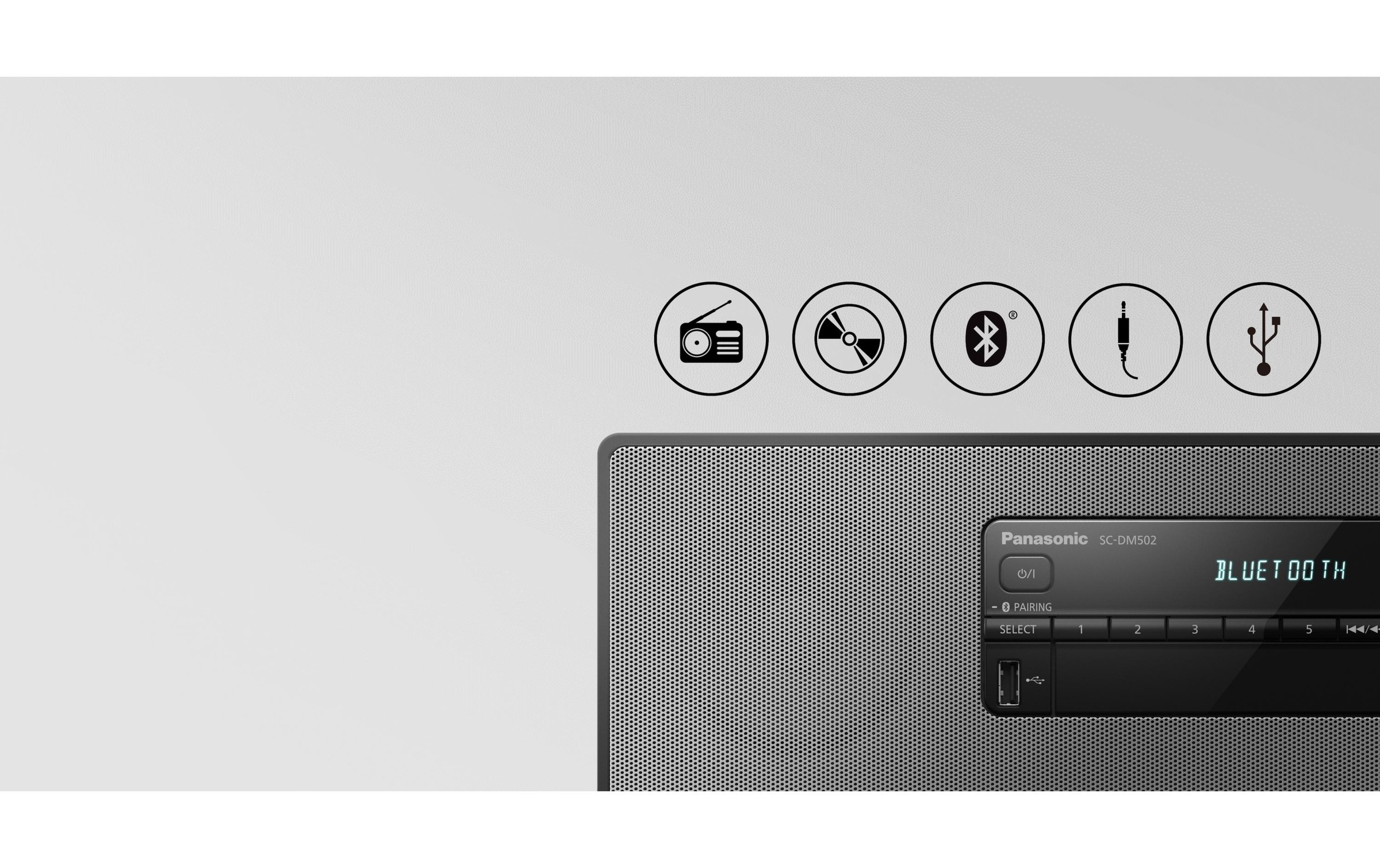 Panasonic Microanlage »Anlage SC-DM50«, (Bluetooth Digitalradio (DAB+)-FM-Tuner)