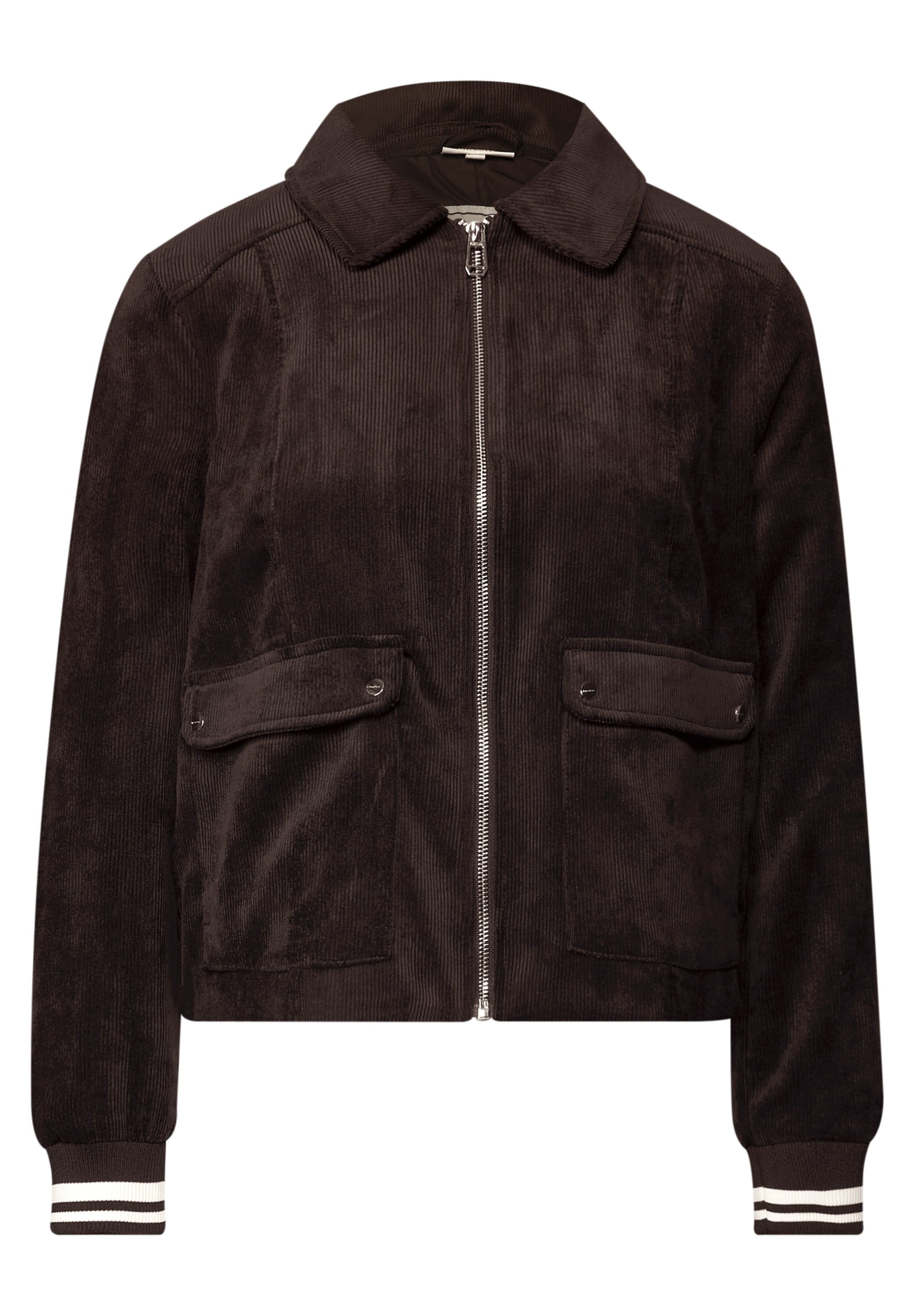 STREET ONE Cordjacke »Short Corduroy«, ohne Kapuze, im College-Style
