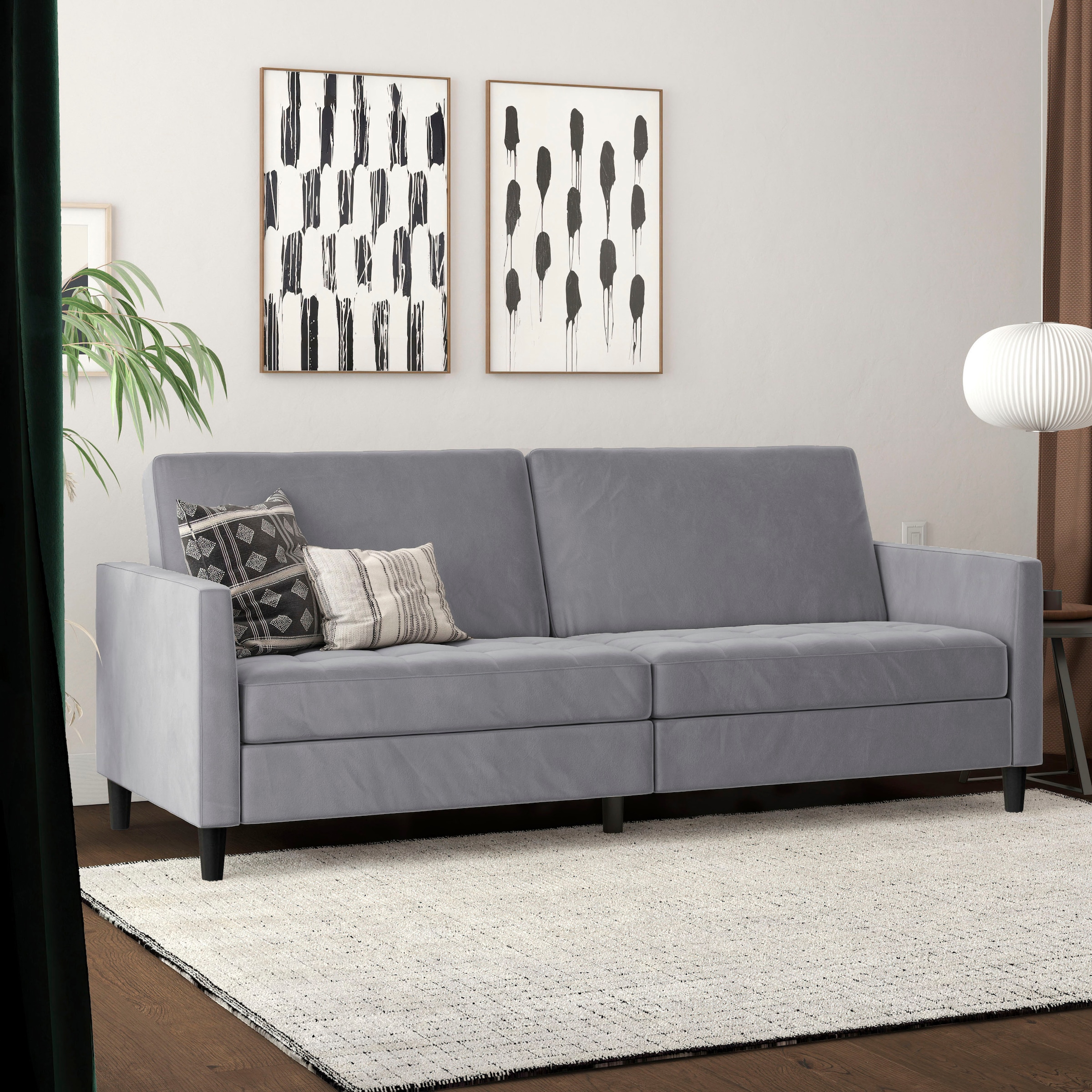 Dorel Home 3-Sitzer »Presley«, Sofa mit Bett-Funktion und verstellbarer Rückenlehne