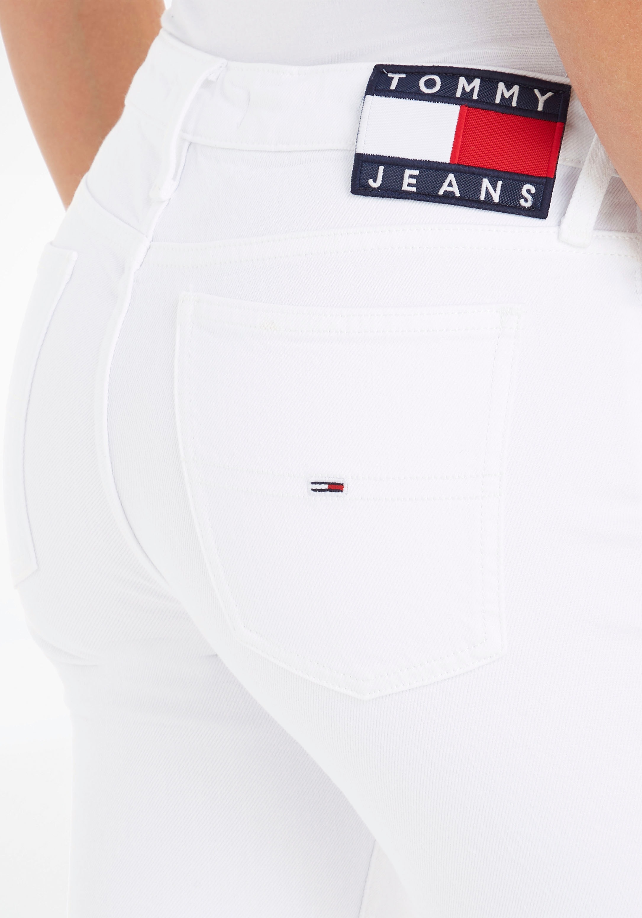 shoppen Jeans Jelmoli-Versand online Jeans am Tommy Bund Logo-Badge bei Schweiz Schlagjeans, mit Tommy