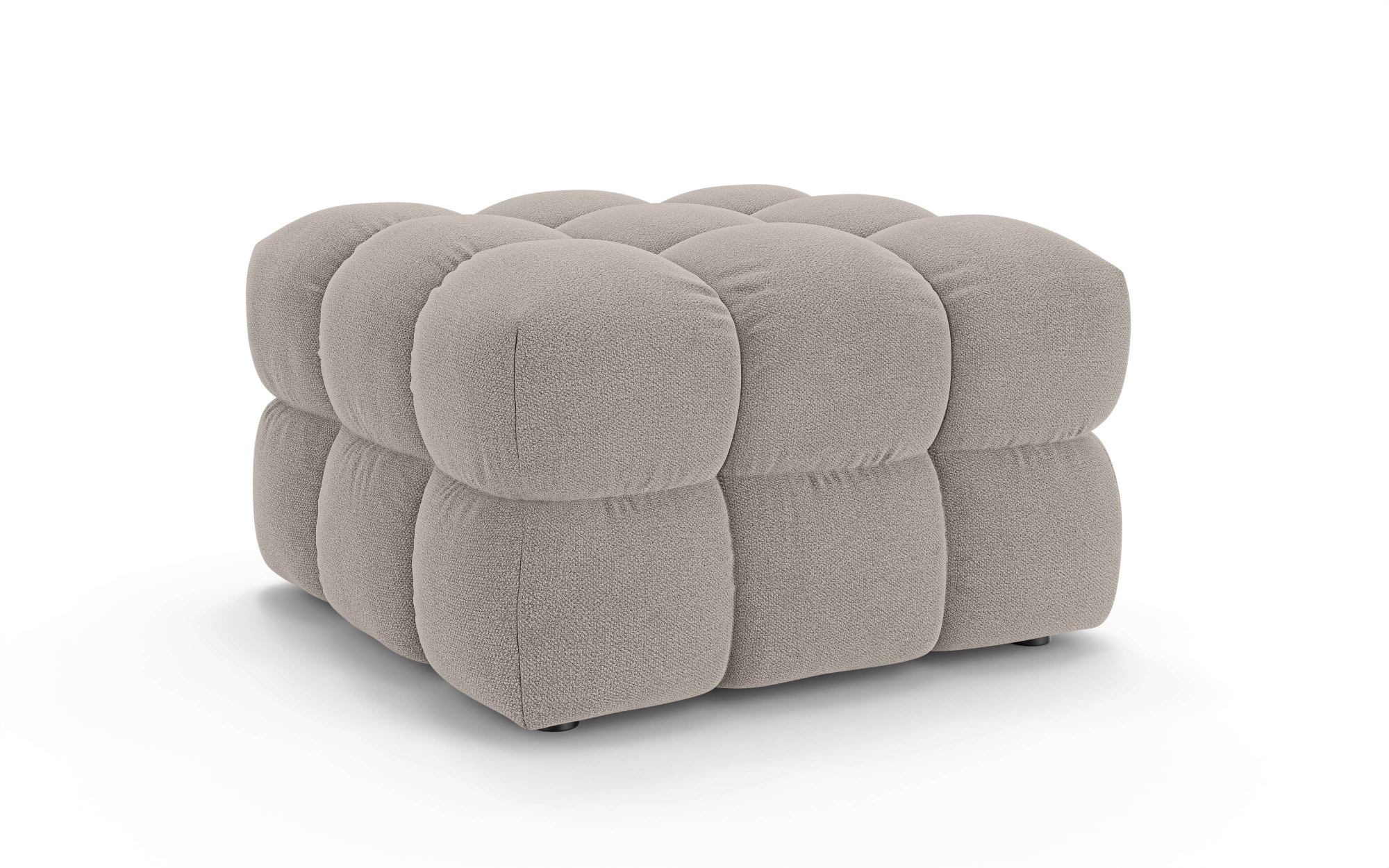 s.Oliver Polsterhocker »COBBO Sitzhocker Bubble-Optik, Masse B/T/H: 80/80/48 cm«, passend zum Sofa, moderne Steppung und hoher Sitzkomfort