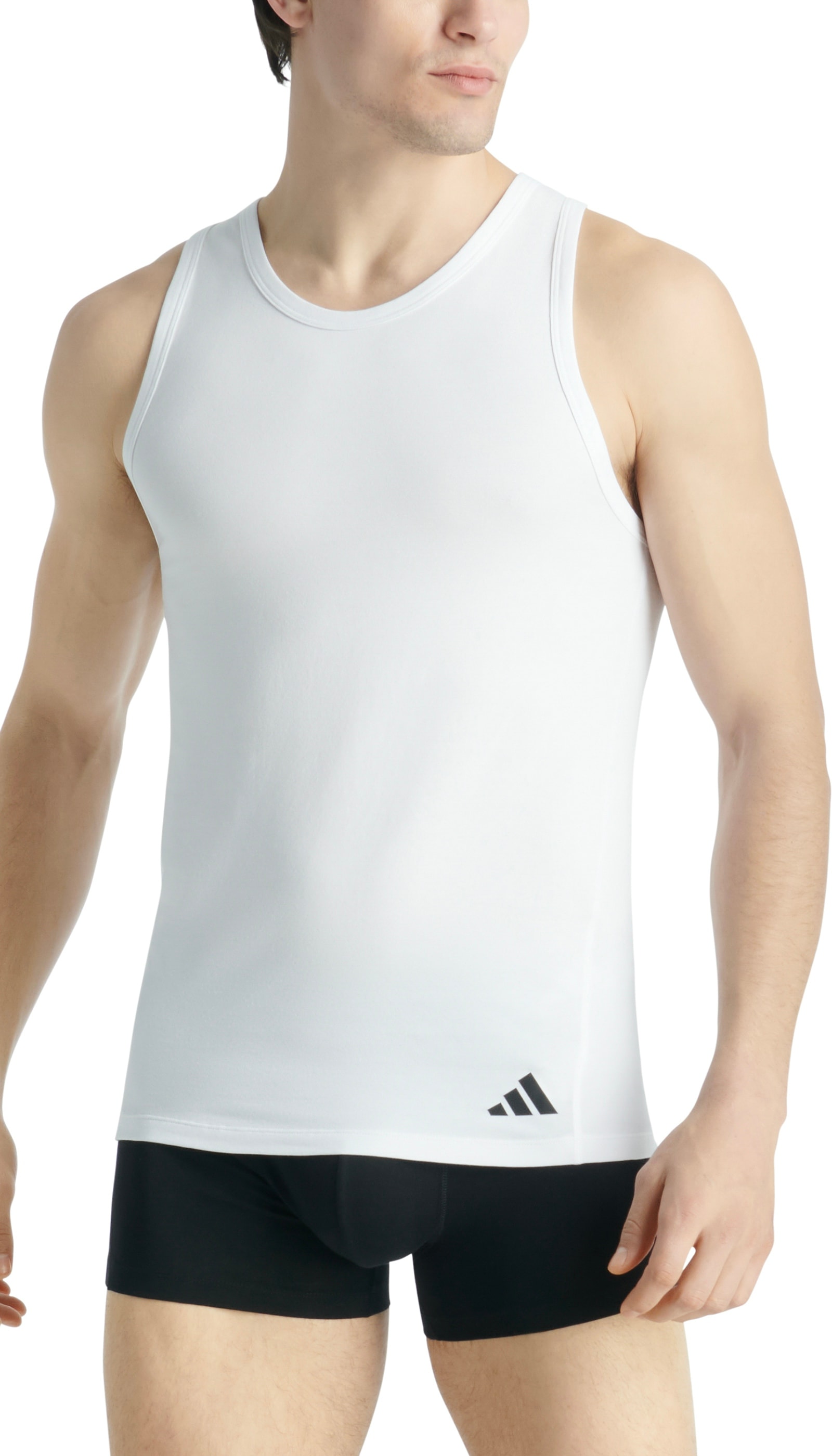 adidas Sportswear Tanktop »"Active Flex Cotton Ergonomic"«, (2er Pack), mit belüfteter Netzpasse am Rücken, elastisch, Rundhalsausschnitt