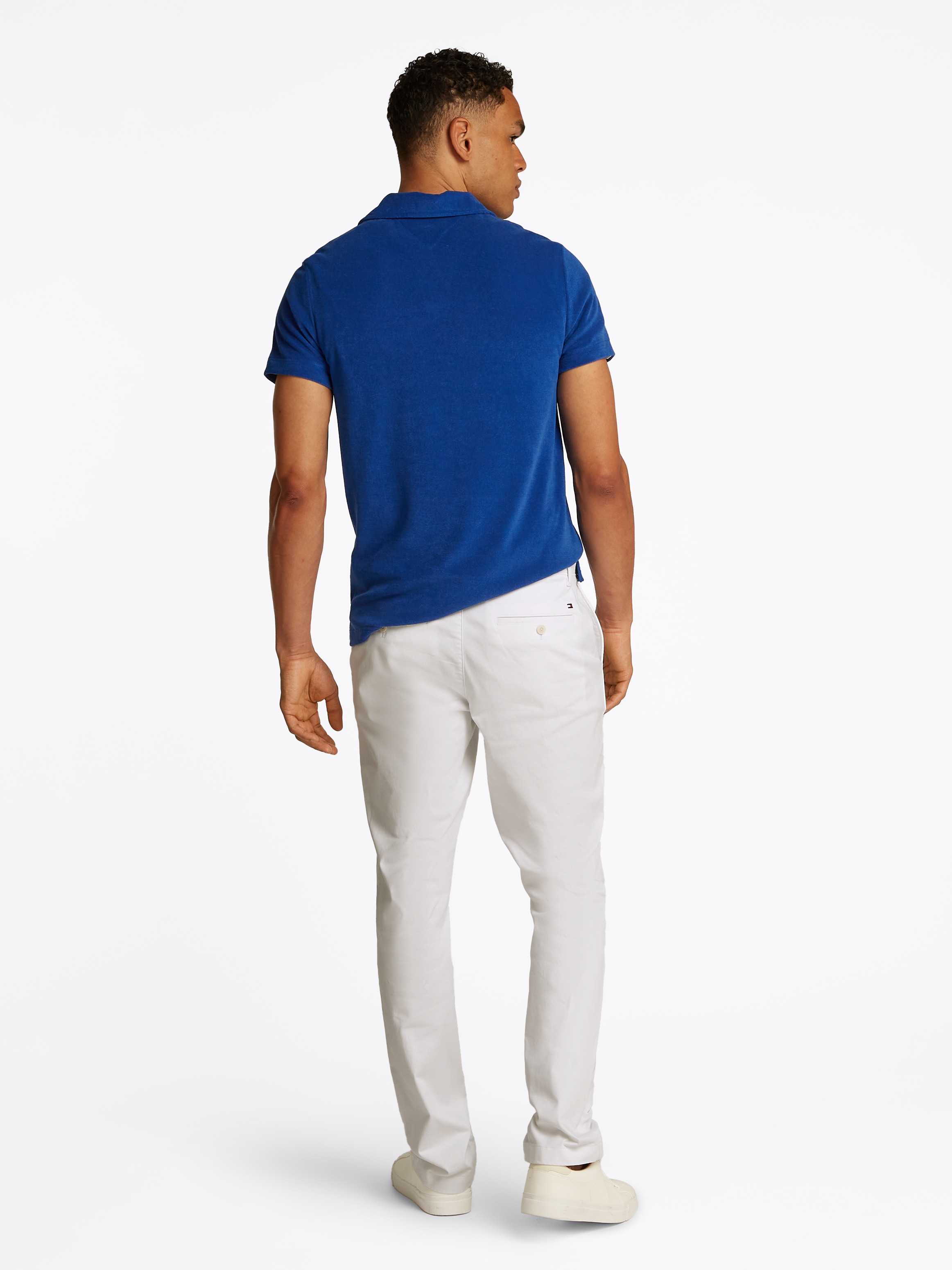 Tommy Hilfiger Chinohose »DENTON CHINO SATIN«, mit Gesässtaschen mit Knopf, Logostickerei