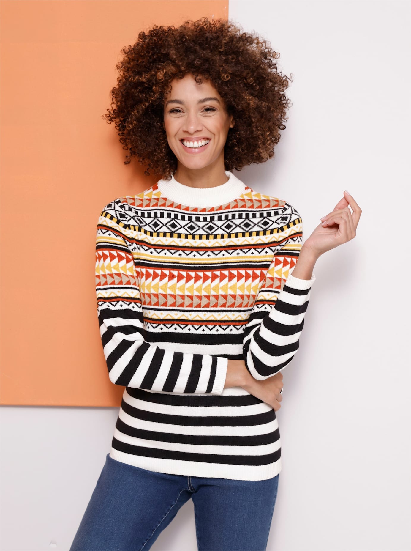 Classic Basics Stehkragenpullover »Langarm-Pullover«