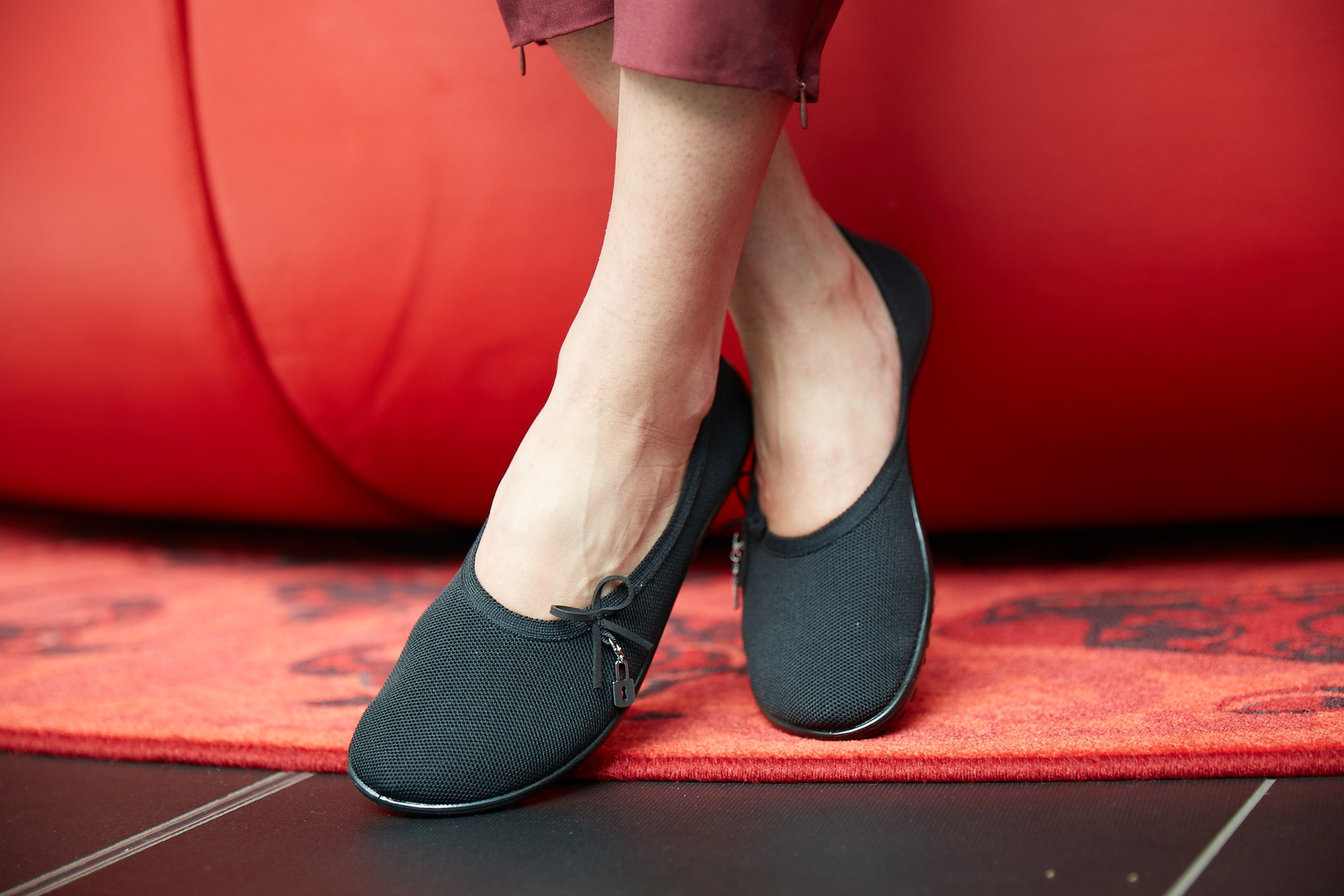 Leguano Barfussschuh »LADY LOOP«, Ballerina, Slipper, Bequemschuh mit süsser Zierschleife