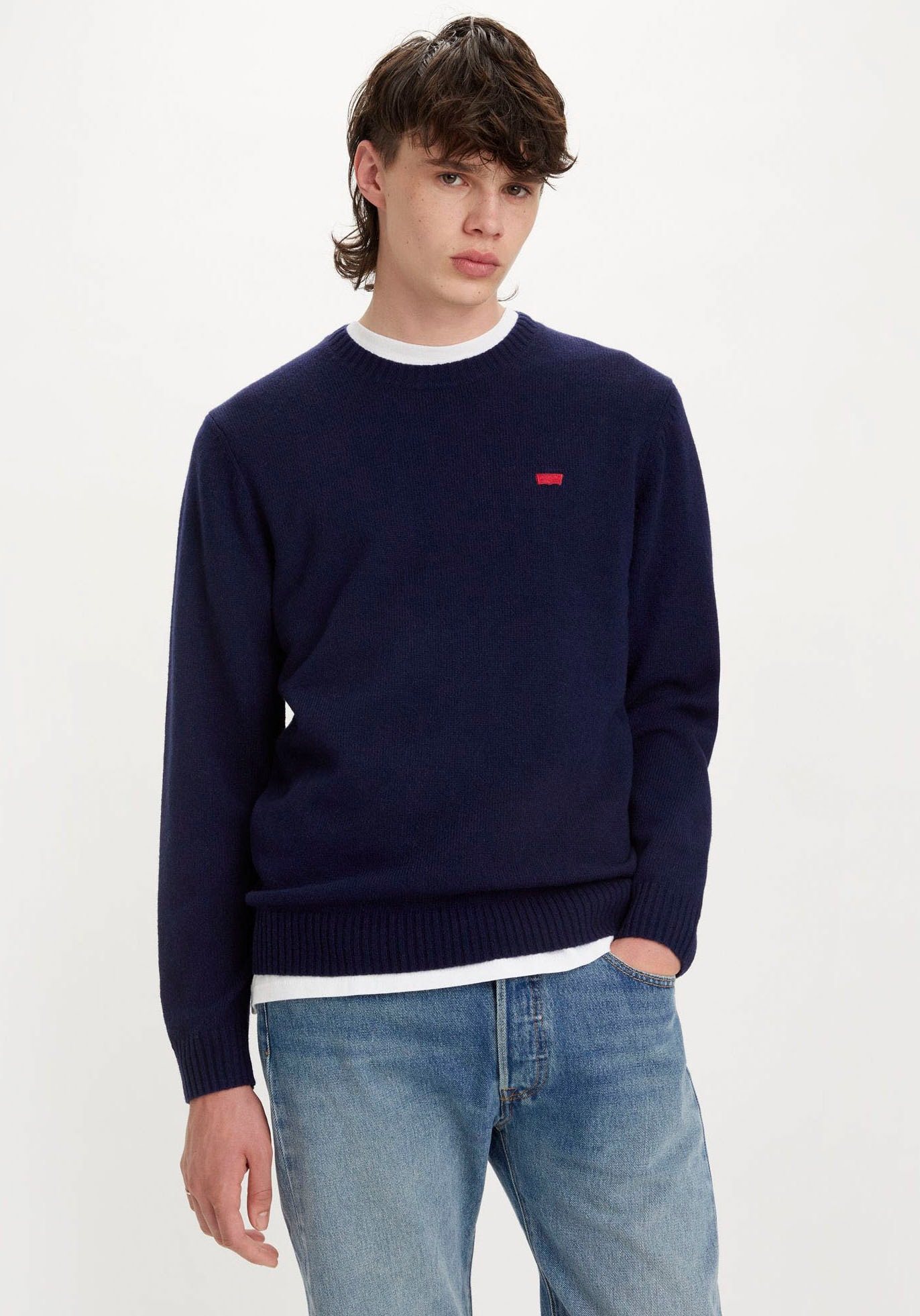 Levi's® Wollpullover »ORIGINAL HM SWEATER« klassische Rundhalsform