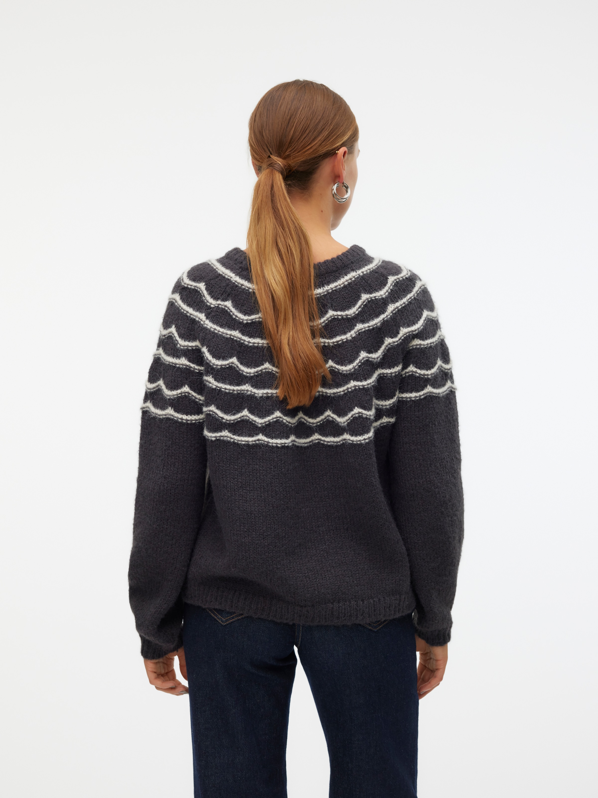 Vero Moda Rundhalspullover »VMCHARMAINE LS O-NECK PULLOVER GA BOO«