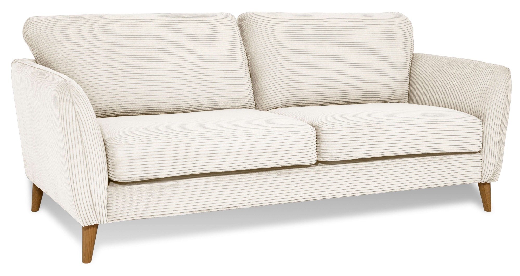 Home affaire 2-Sitzer »MARSEILLE Kompaktsofa 170 cm, Cord, Flachgewebe, Struktur, Webstoff«, Massivholzbeine Eiche, Landhausstil, Wellenunterfederung