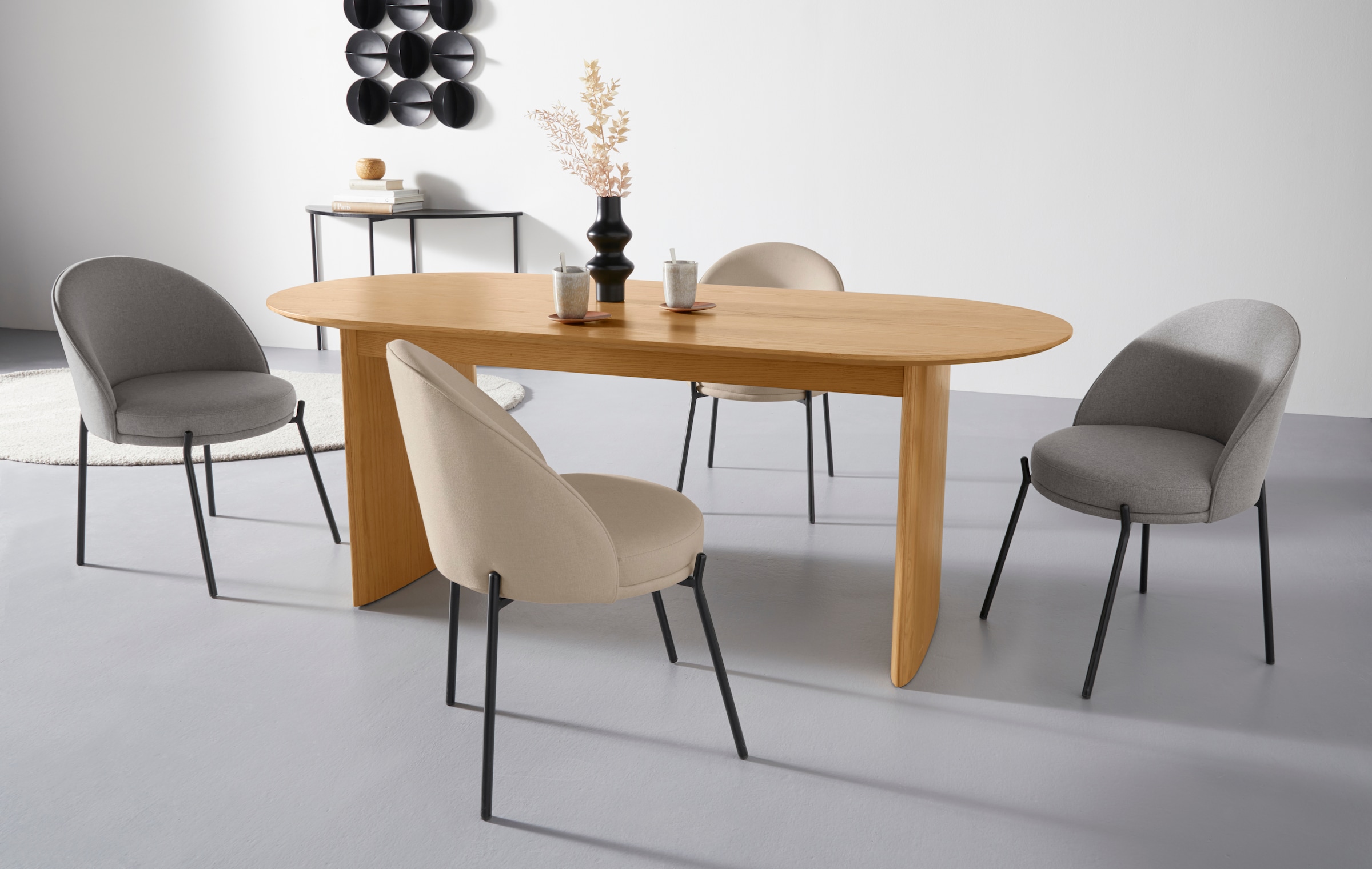 LeGer Home by Lena Gercke Esstisch »Melinda, TOPSELLER!«, aus massivem Eschenholzfurnier, in zwei Breiten erhältlich