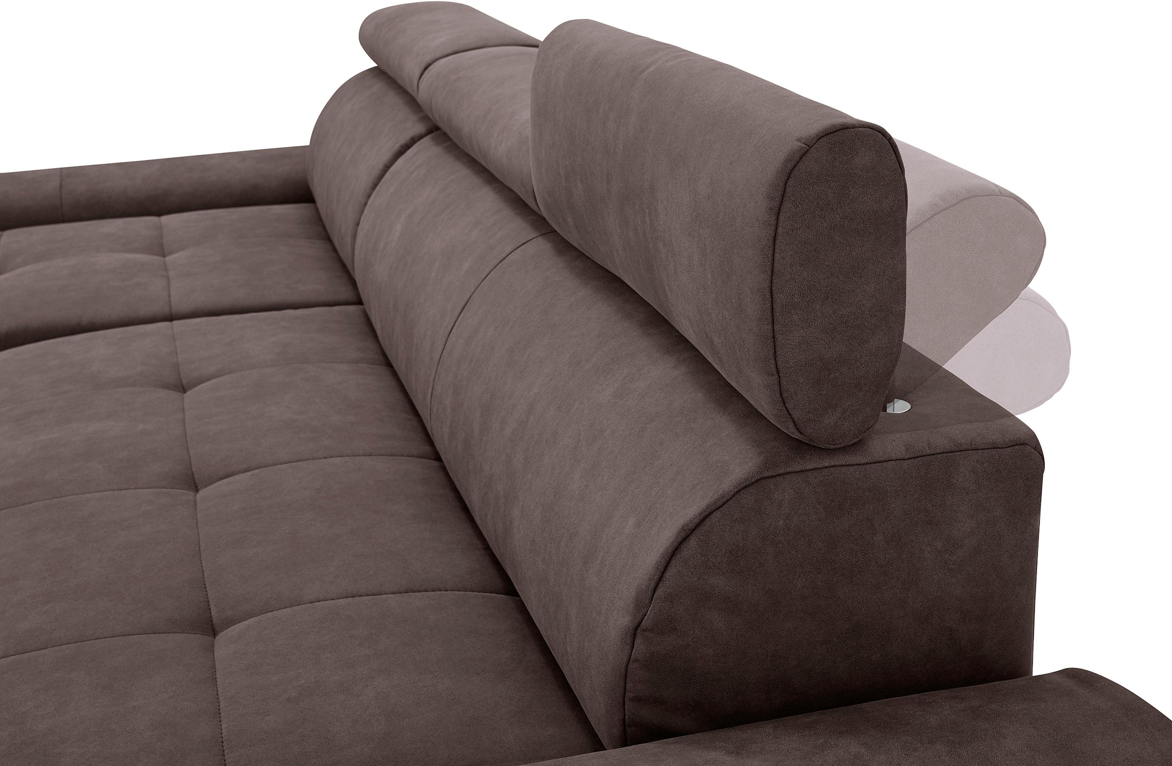 sit&more Ecksofa »Riva L-Form«, inklusive Kopteilverstellung, wahlweise mit Bettfunktion