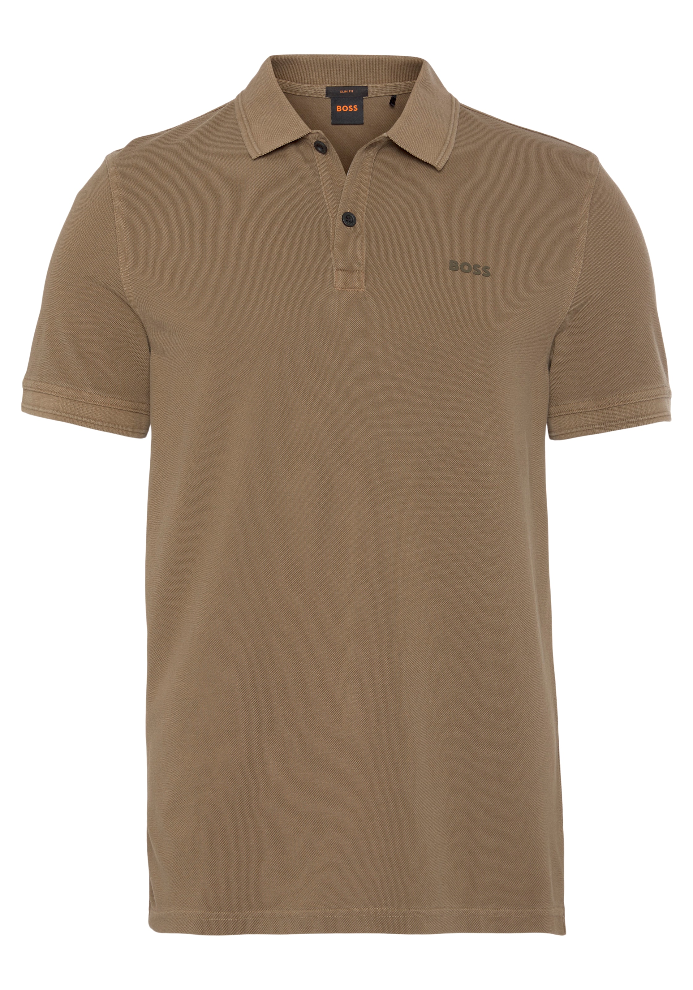 BOSS ORANGE Poloshirt online Brust »Prime 10203439 | auf Logoschriftzug Jelmoli-Versand mit kaufen 01«, der dezentem