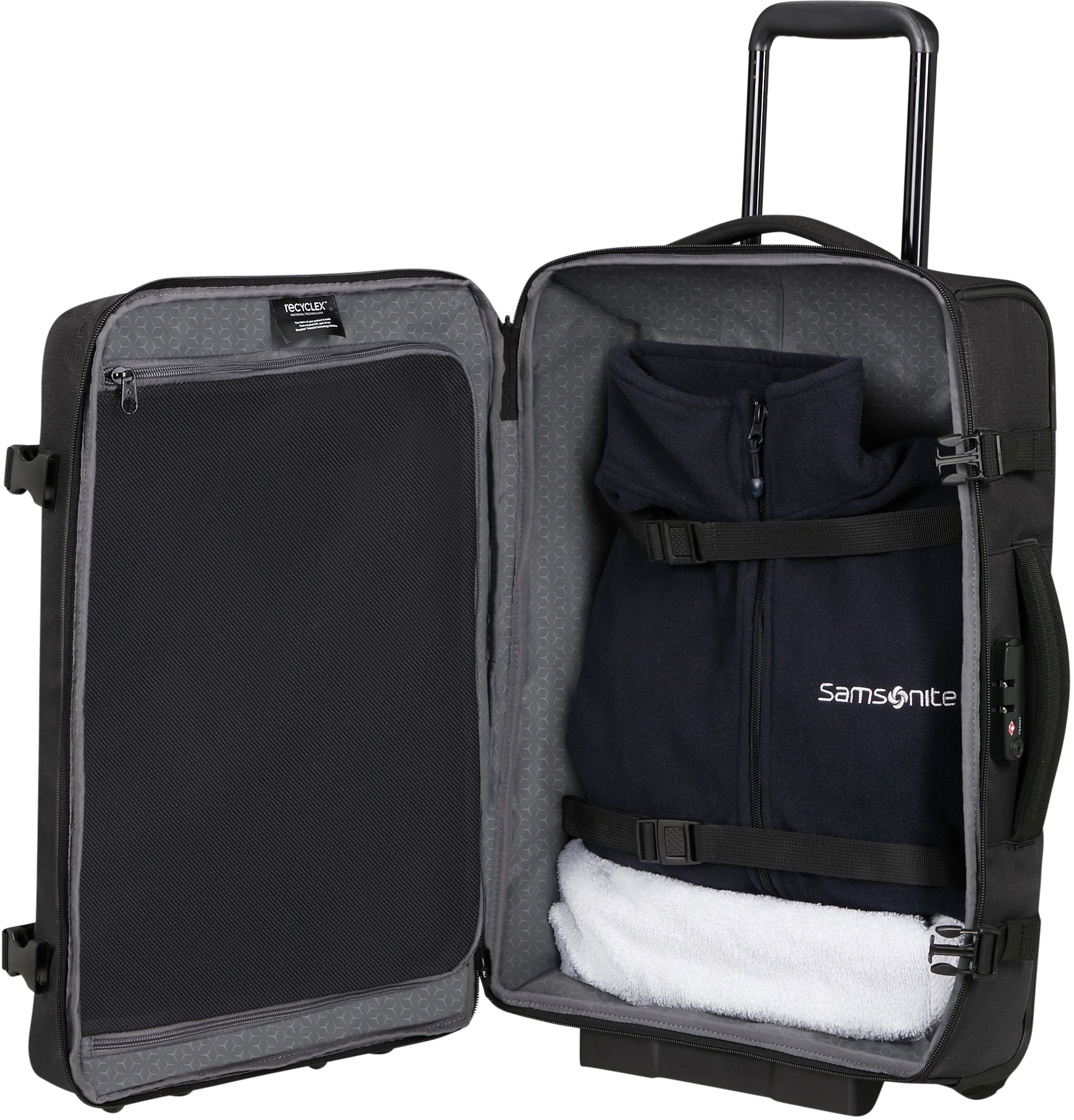 Samsonite Weichgepäck-Trolley »ROADER, 55 cm«, 2 St. Rollen, Handgepäck Reisekoffer Handgepäckkoffer