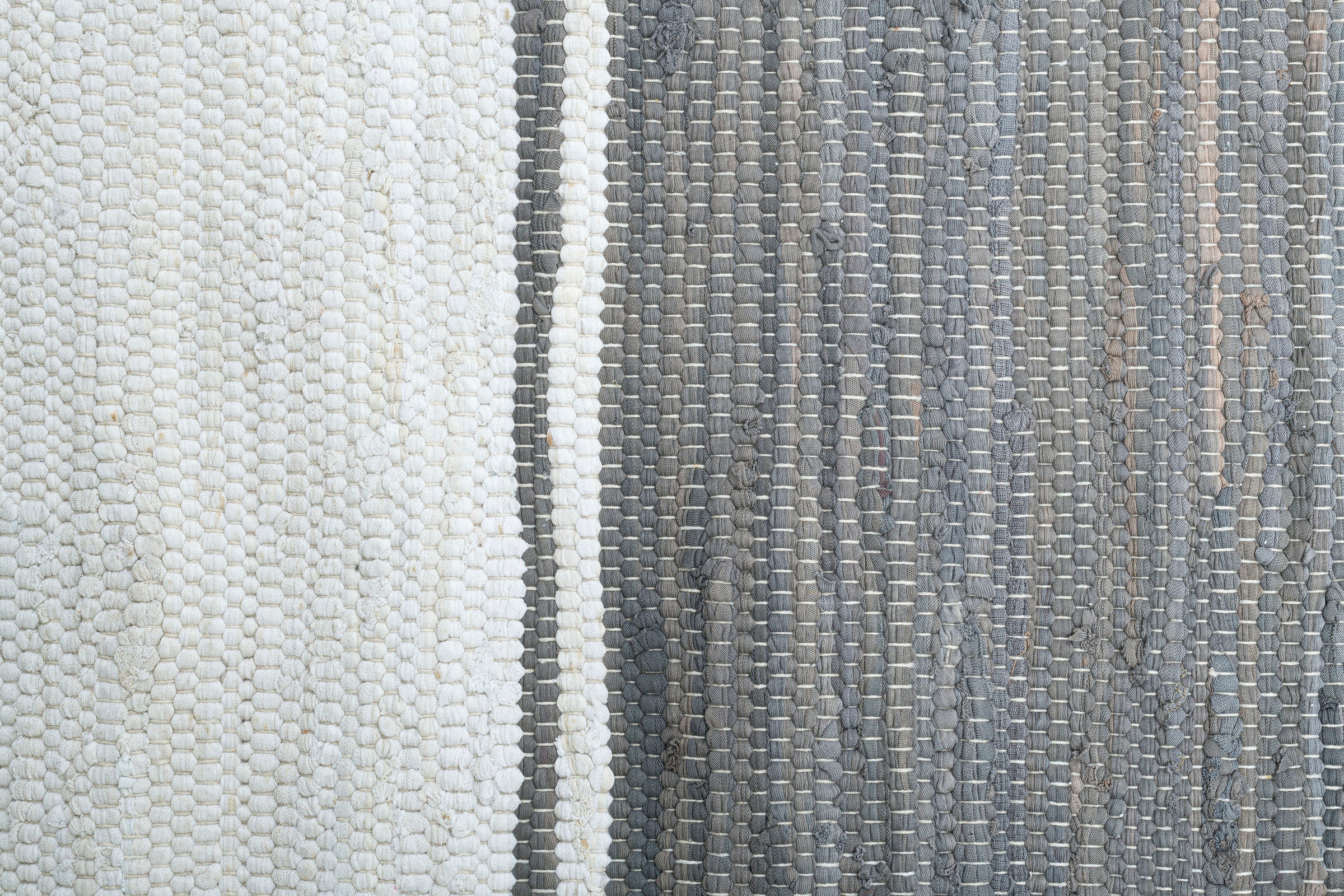 THEKO Teppich »Stripe Cotton«, rechteckig, 5 mm Höhe, Flachgewebe, gestreift, reine Baumwolle, handgewebt, mit Fransen