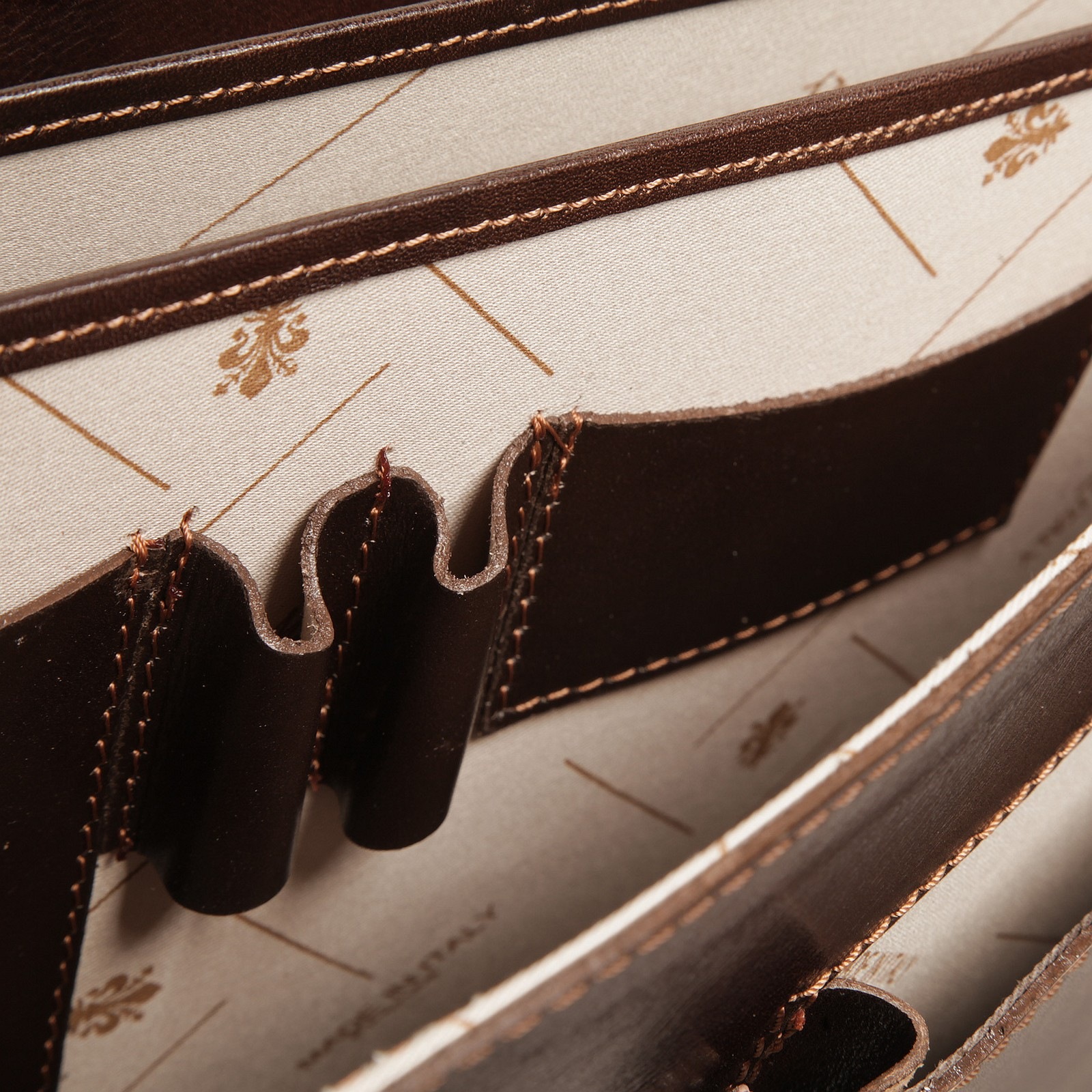 Bagan Aktentasche, echt Leder, Made in Italy