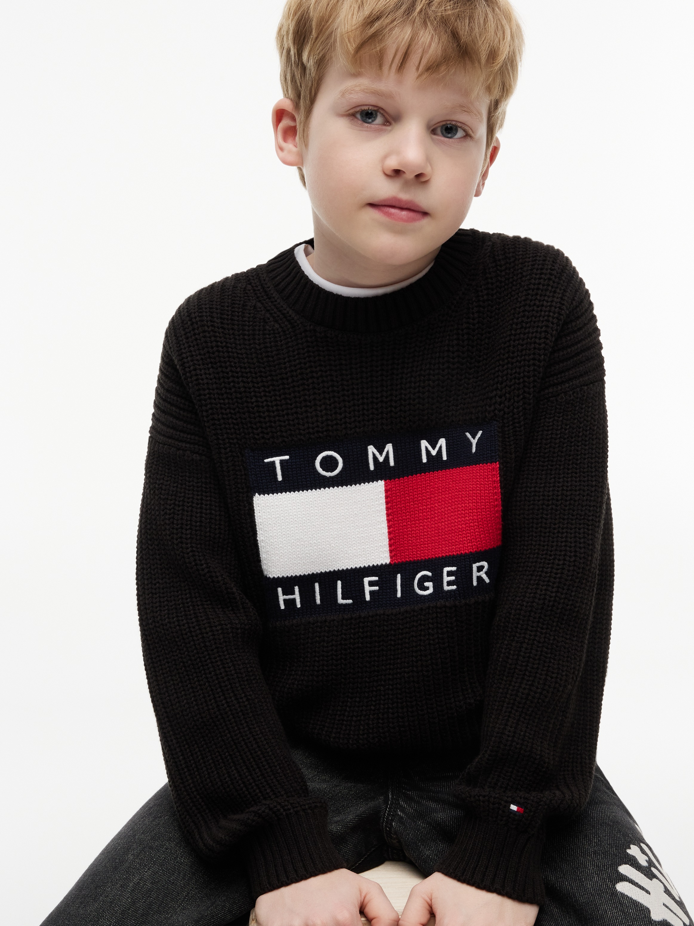 Tommy Hilfiger Pullover Heritage KB0KB10071 Schwarz Regular Fit